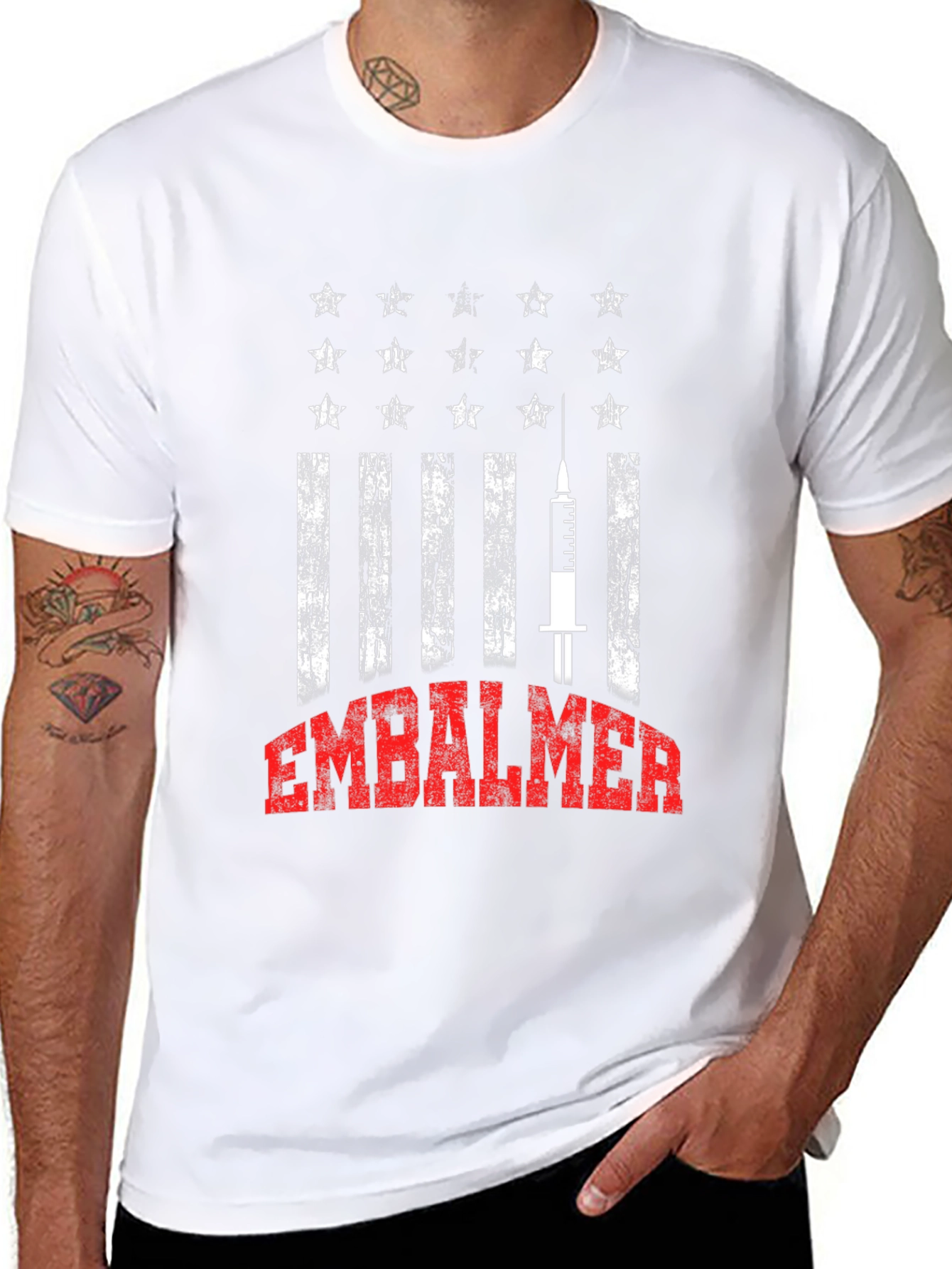 Embalmer American Flag Style T-Shirt