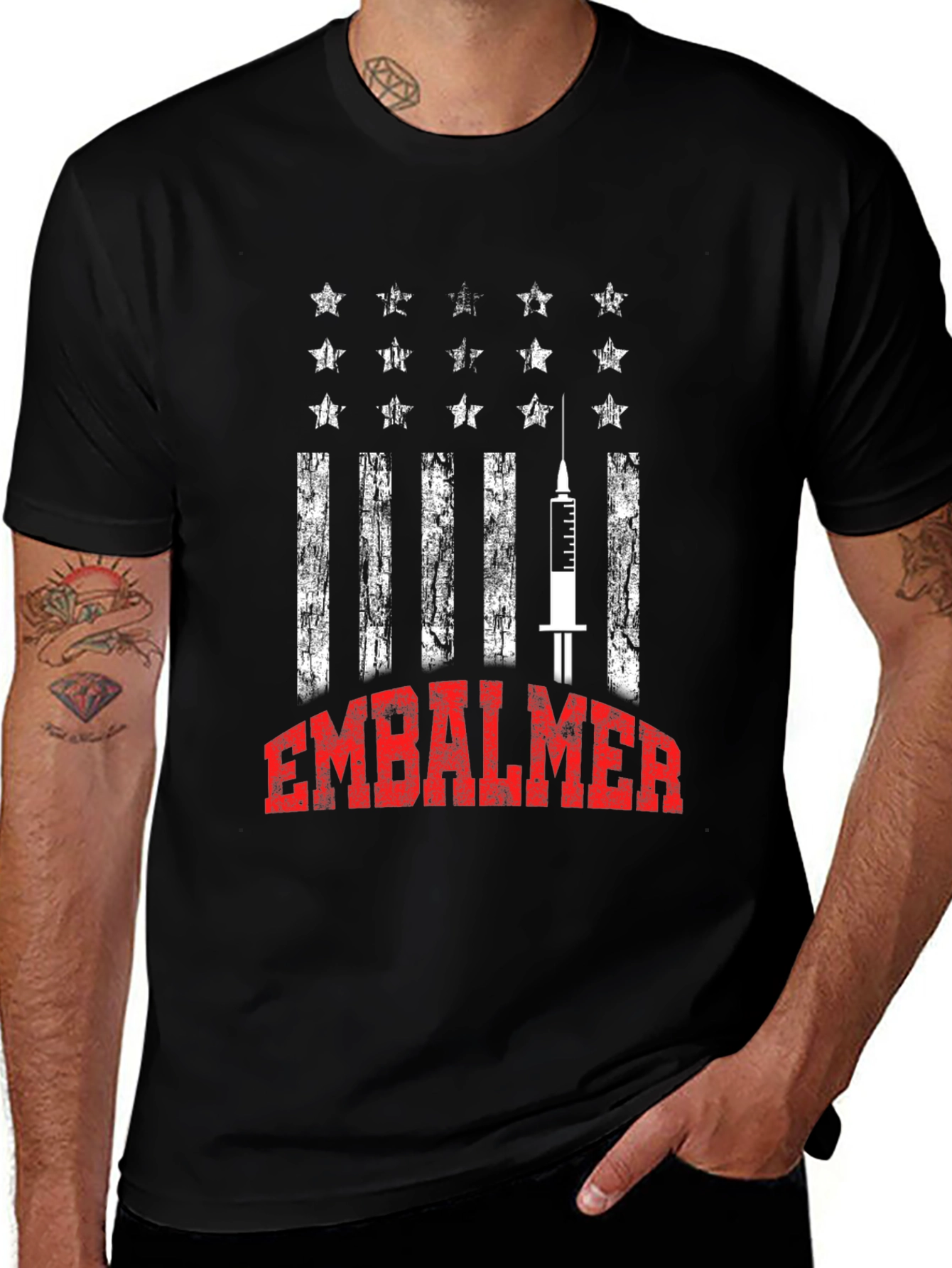 Embalmer American Flag Style T-Shirt