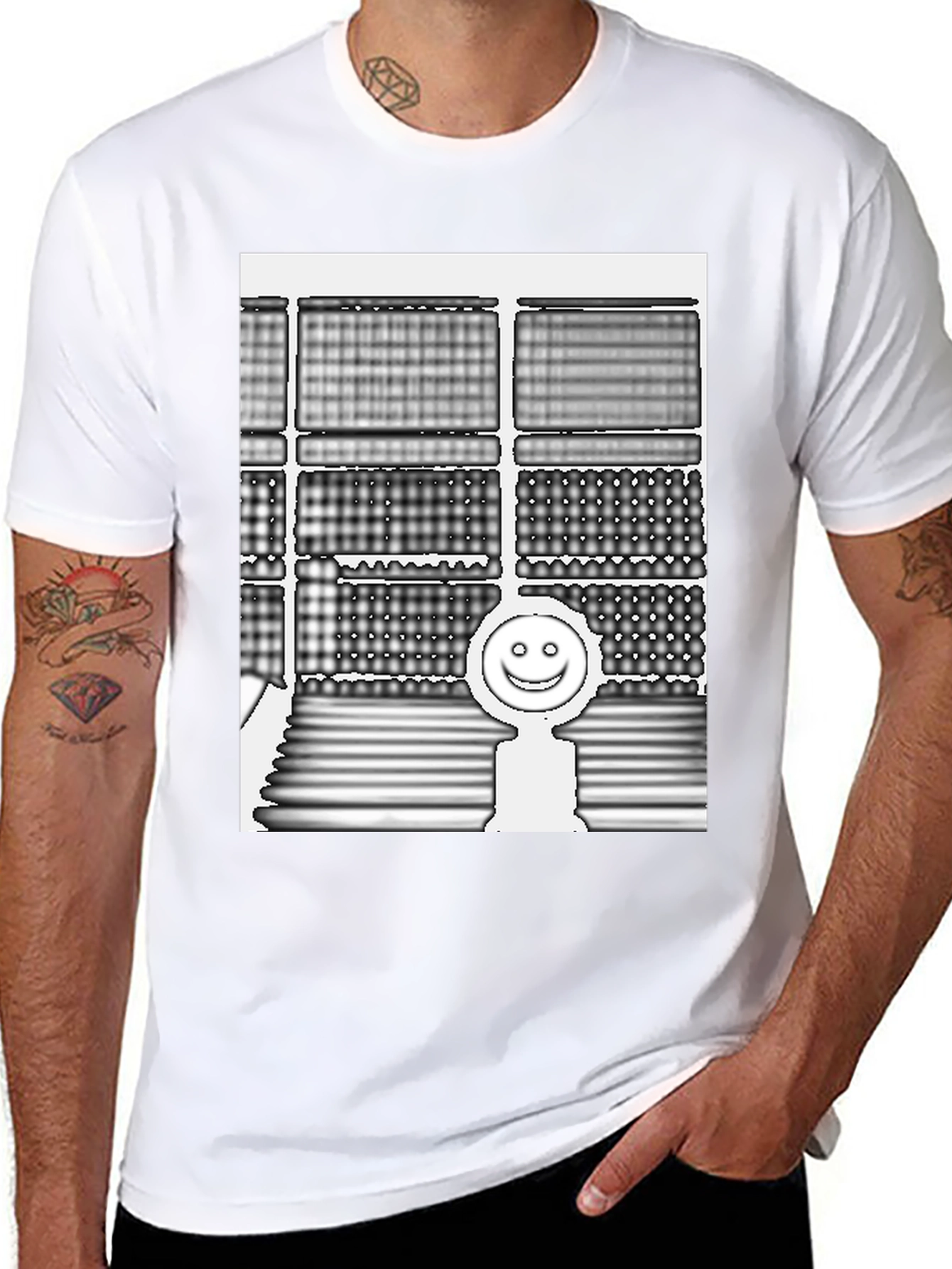 Modern Art Graphic Tee - Unisex Black T-Shirt