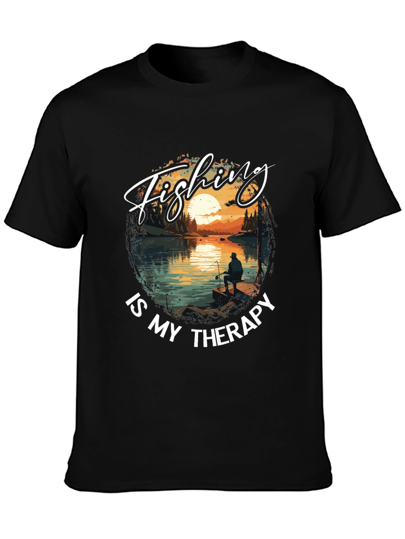 Fishing is My Therapy Graphic Tee