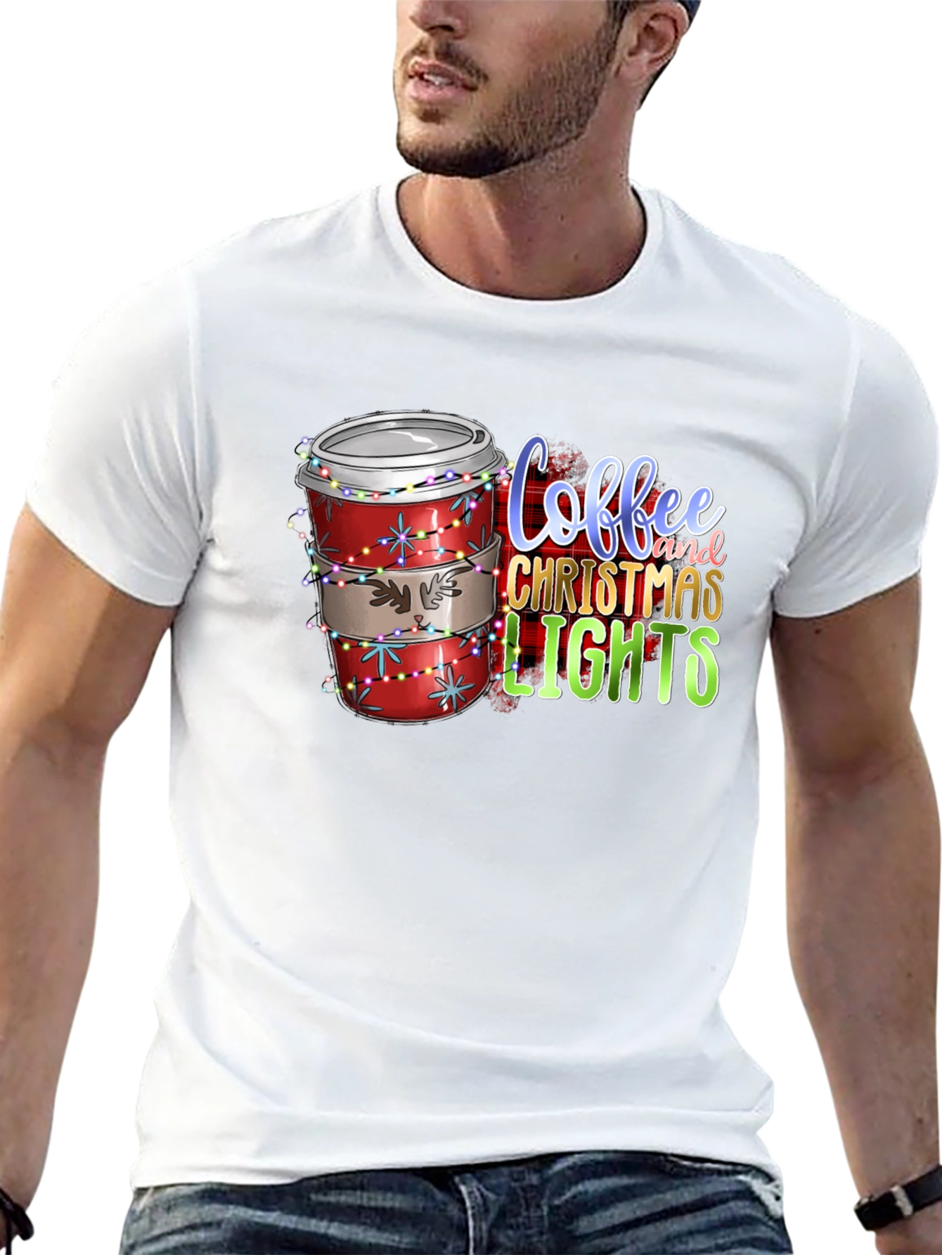 Coffee and Christmas Lights T-Shirt