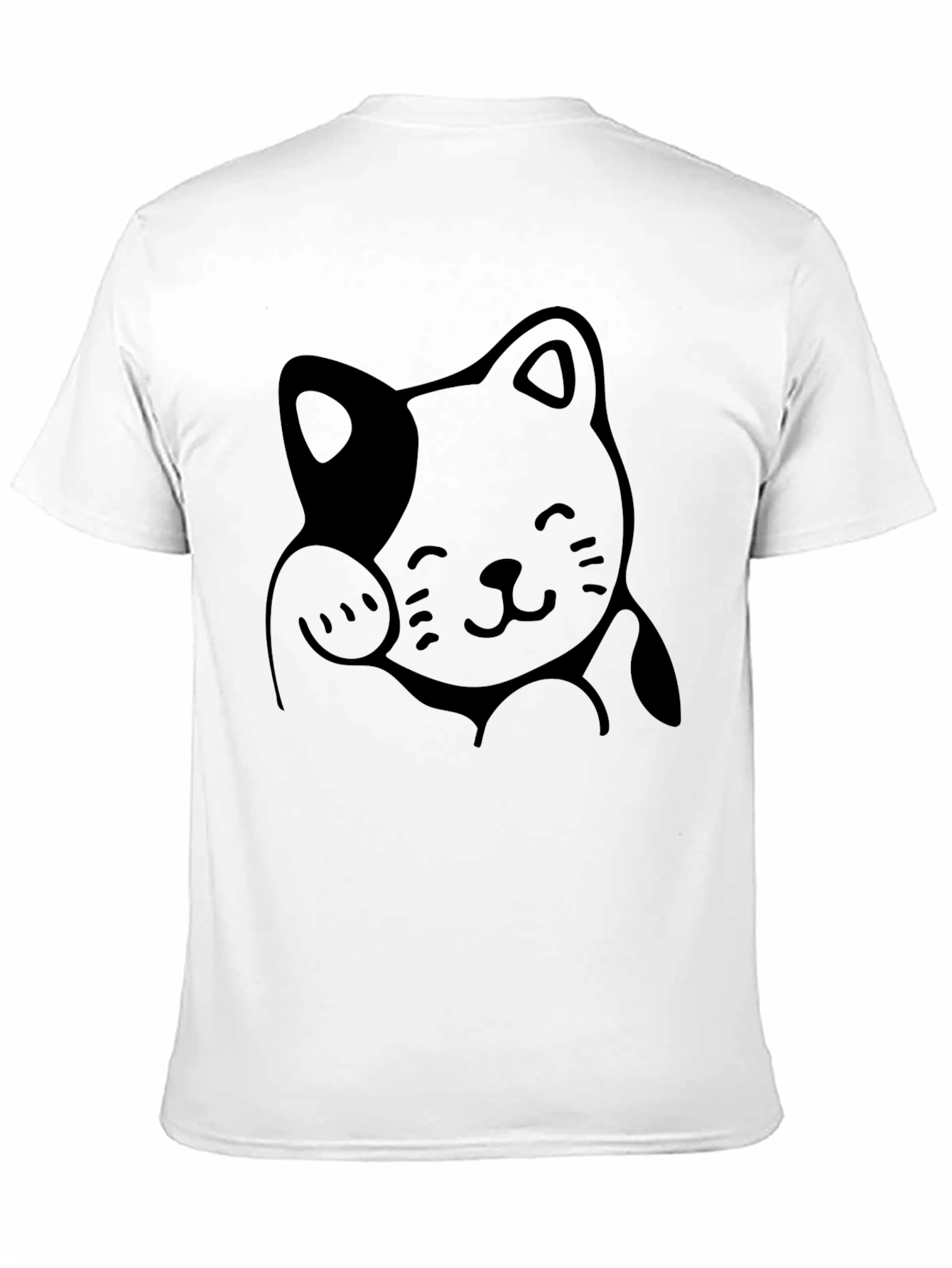 Lucky Cat Graphic Tee - Black Unisex