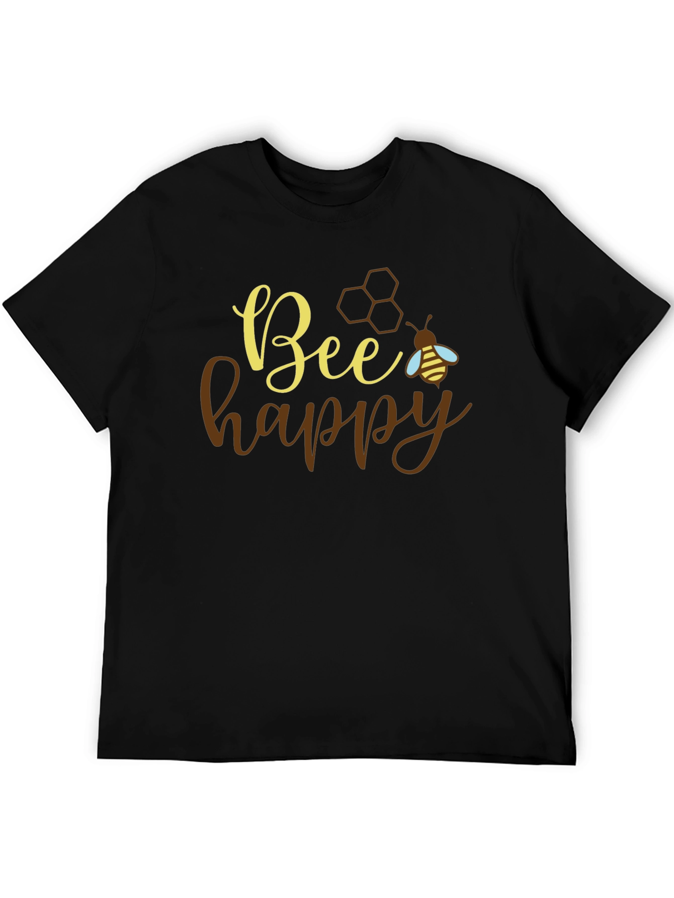 Bee Happy Graphic T-Shirt - Positive Vibes