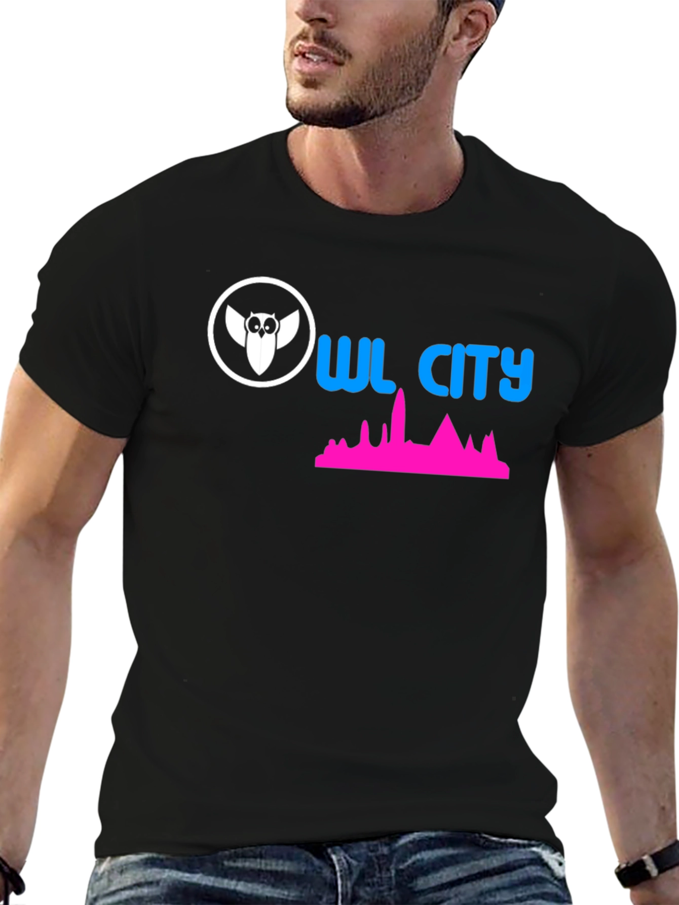Owl City Graphic Black T-Shirt