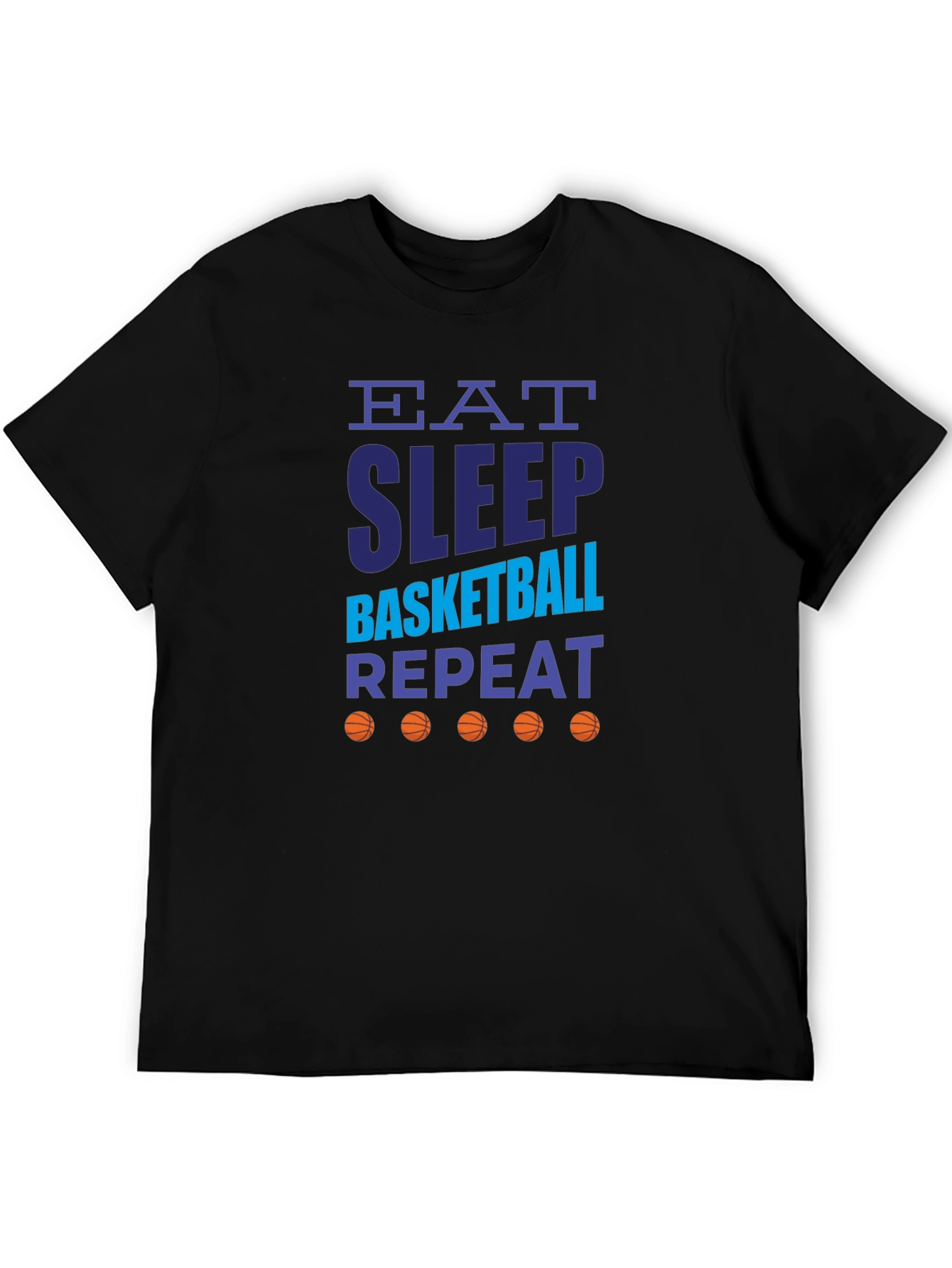 Eat Sleep Basketball Repeat Graphic Tee