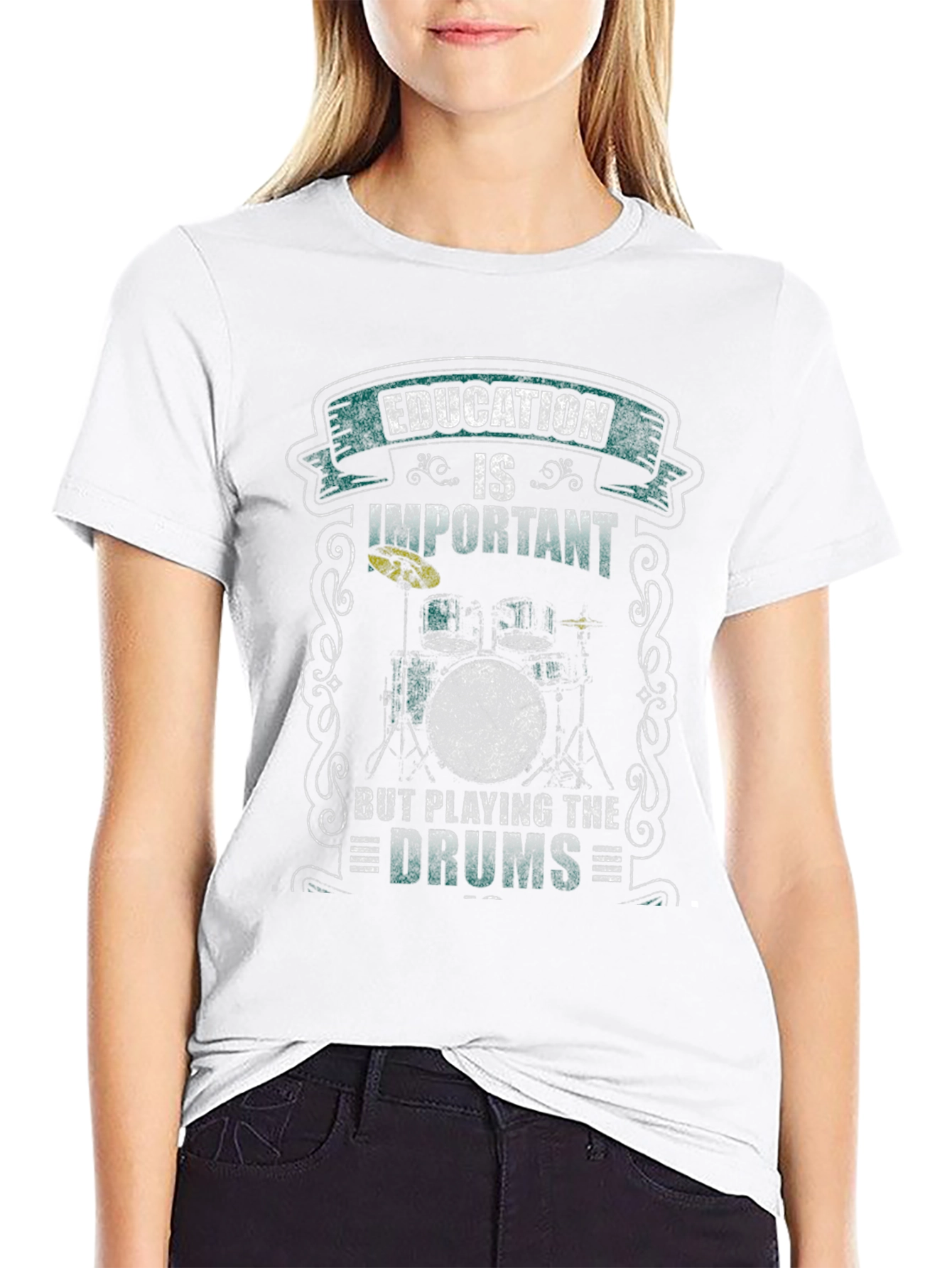 Education is Important Drummer T-Shirt
