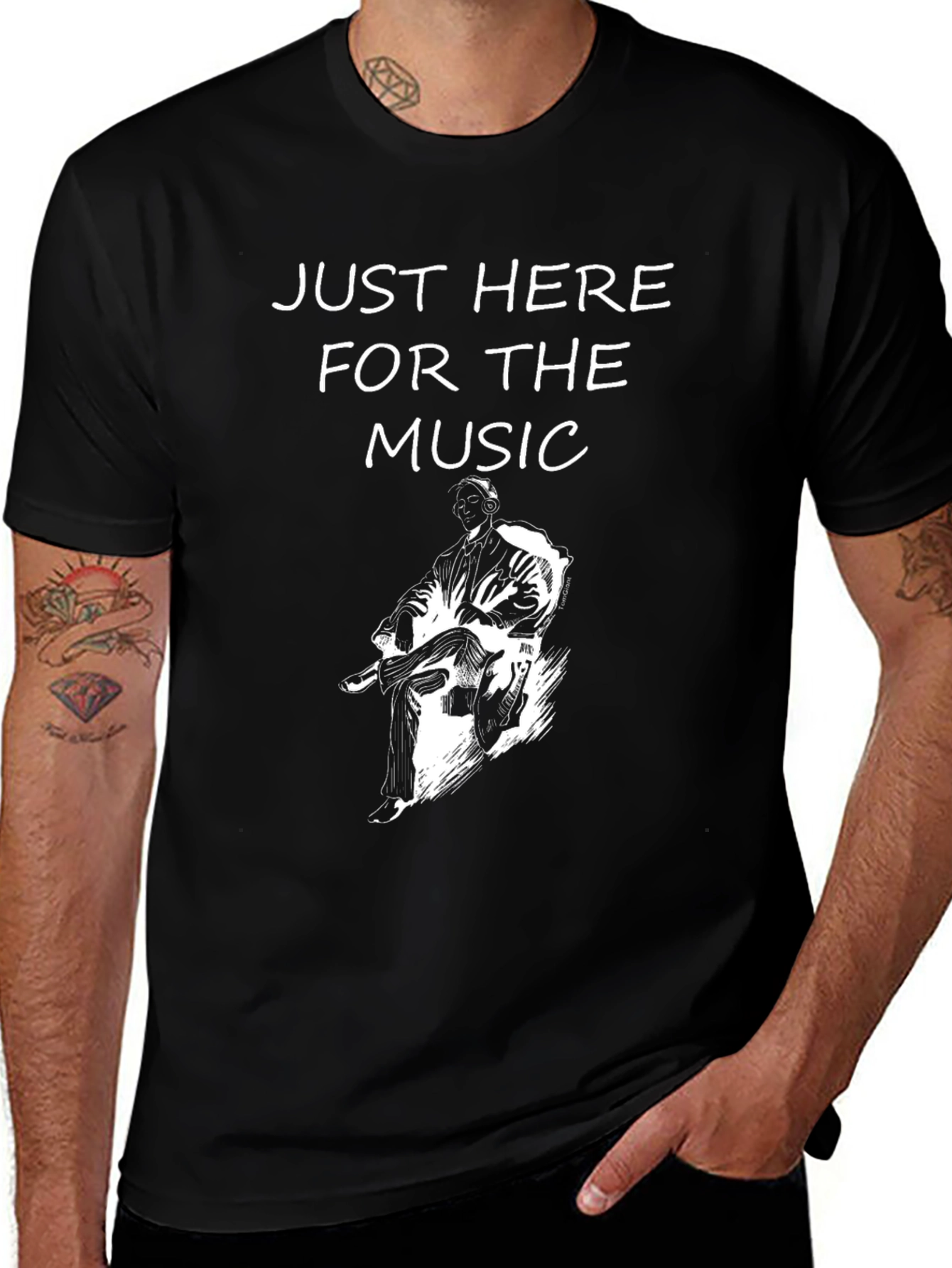 Just Here For The Music Graphic Tee