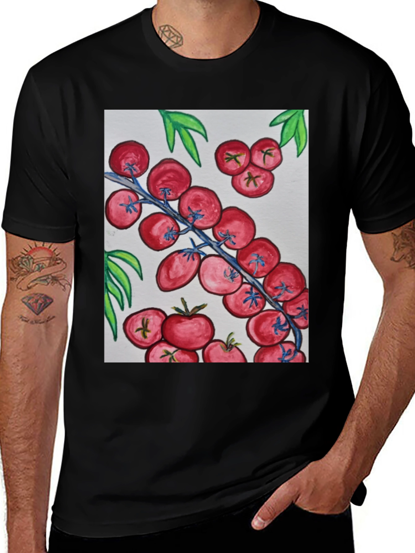 Tomato Vine Graphic Tee - Fresh & Fun!