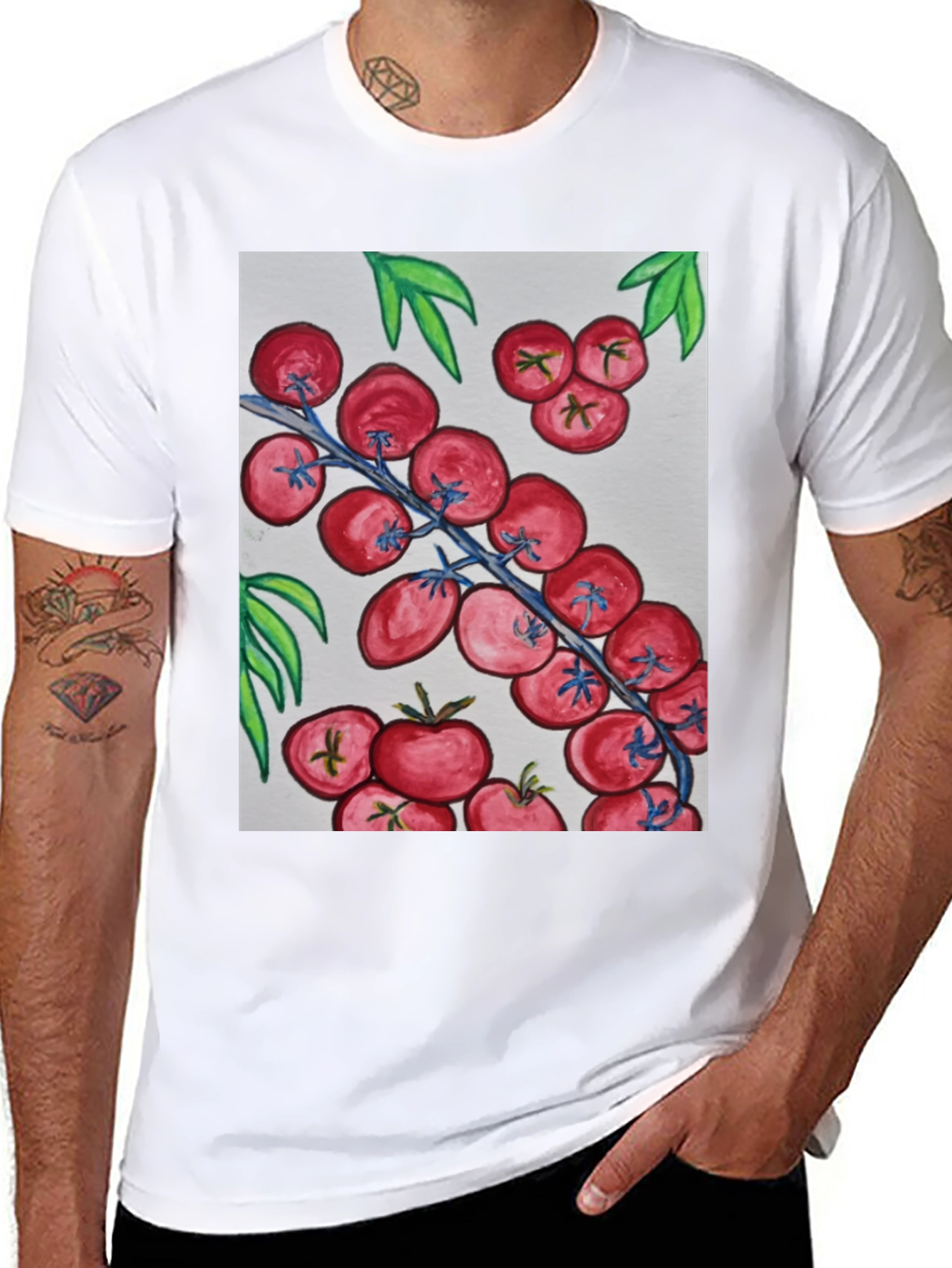 Tomato Vine Graphic Tee - Fresh & Fun!