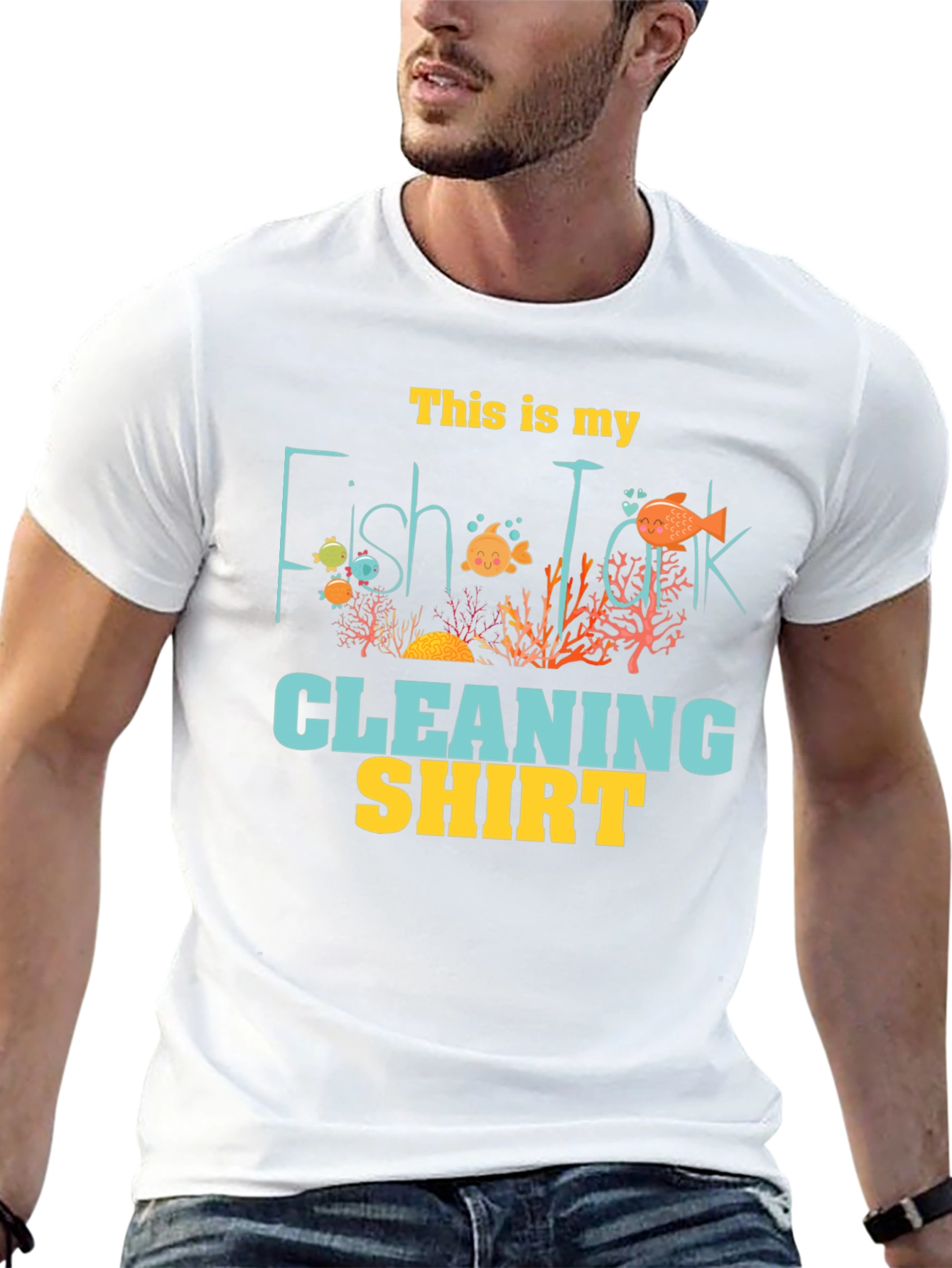 Fish Tank Cleaning Shirt - Novelty Graphic Tee