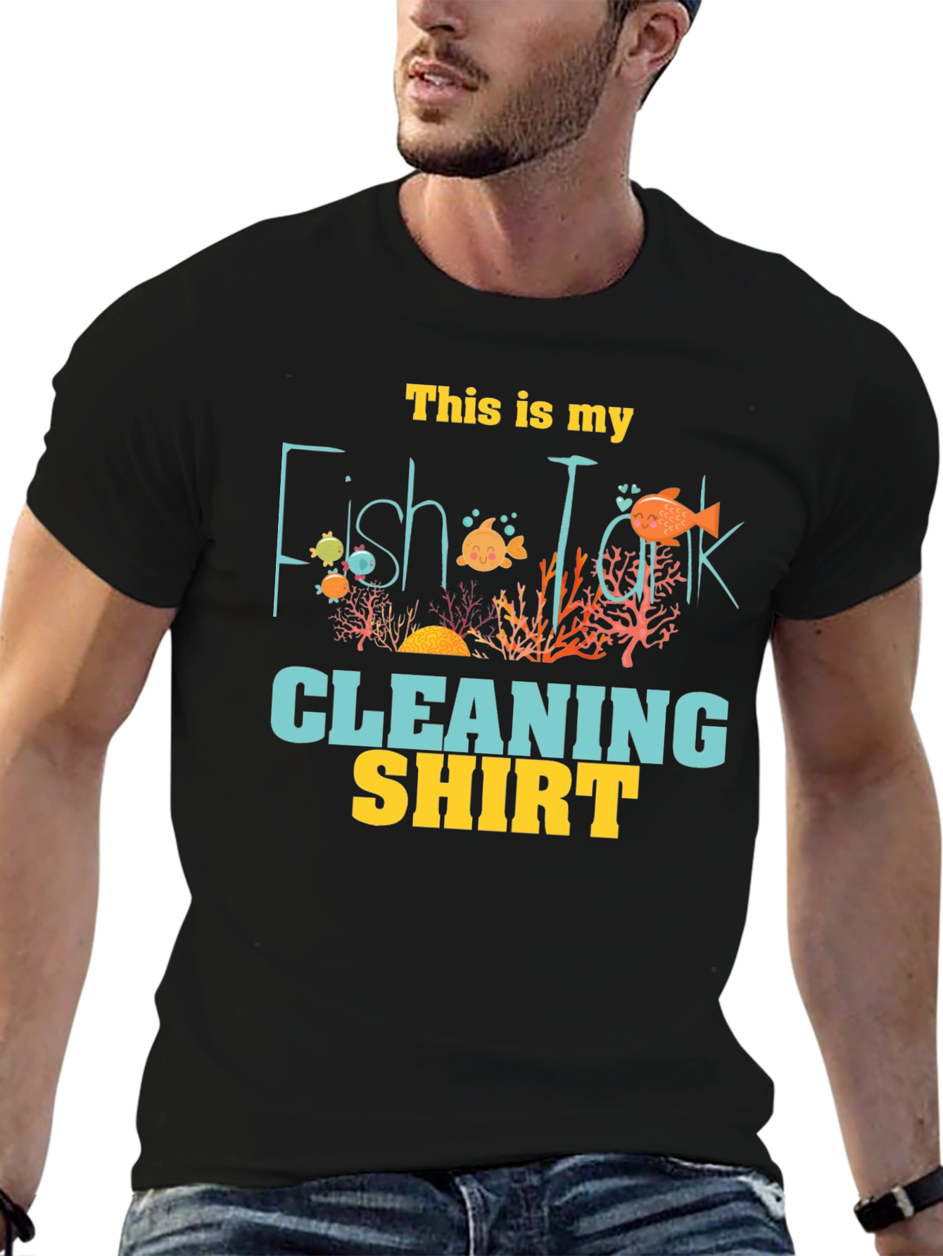 Fish Tank Cleaning Shirt - Novelty Graphic Tee