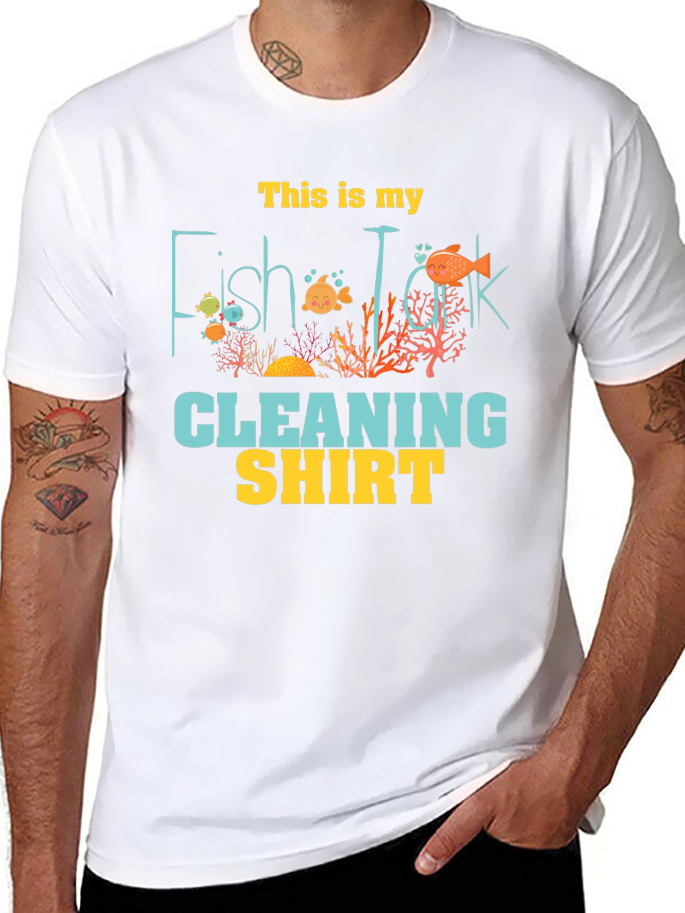 Fish Tank Cleaning Shirt - Novelty Graphic Tee