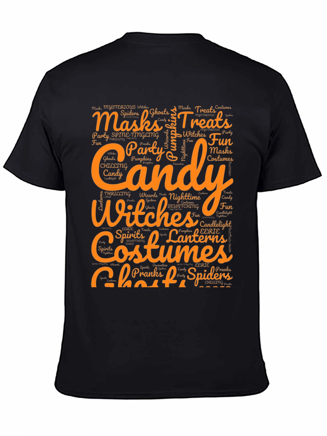 Halloween Word Art Graphic T-Shirt