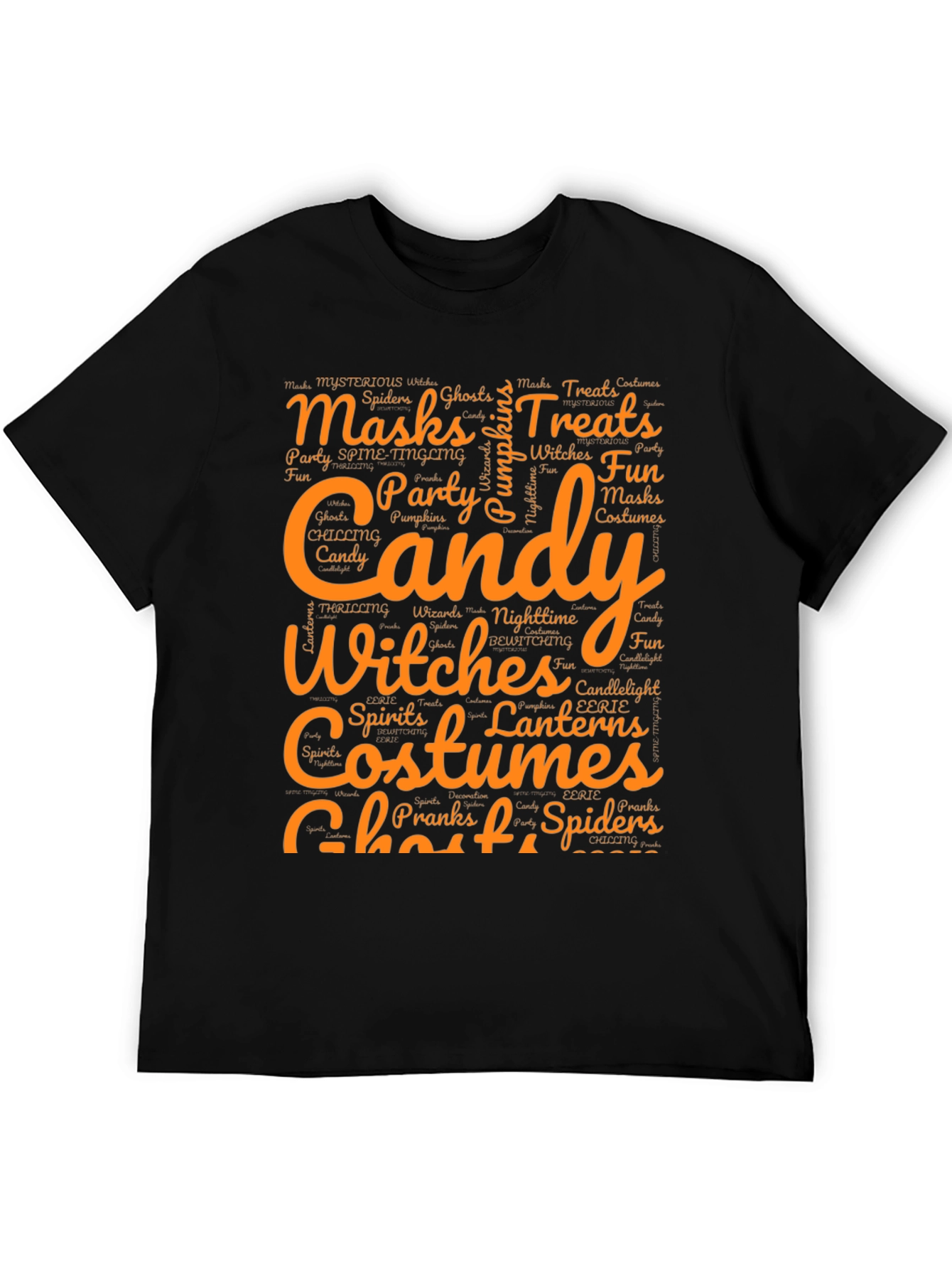 Halloween Word Art Graphic T-Shirt