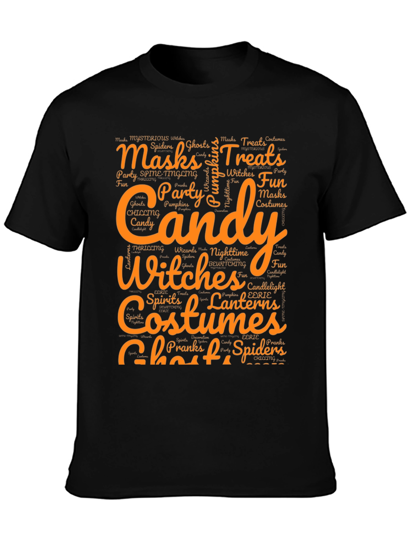 Halloween Word Art Graphic T-Shirt