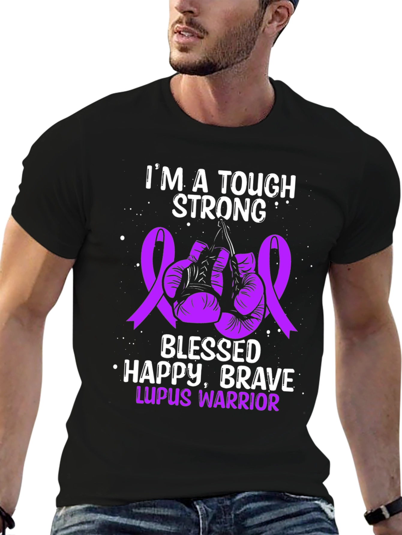 Tough Lupus Warrior Graphic T-Shirt