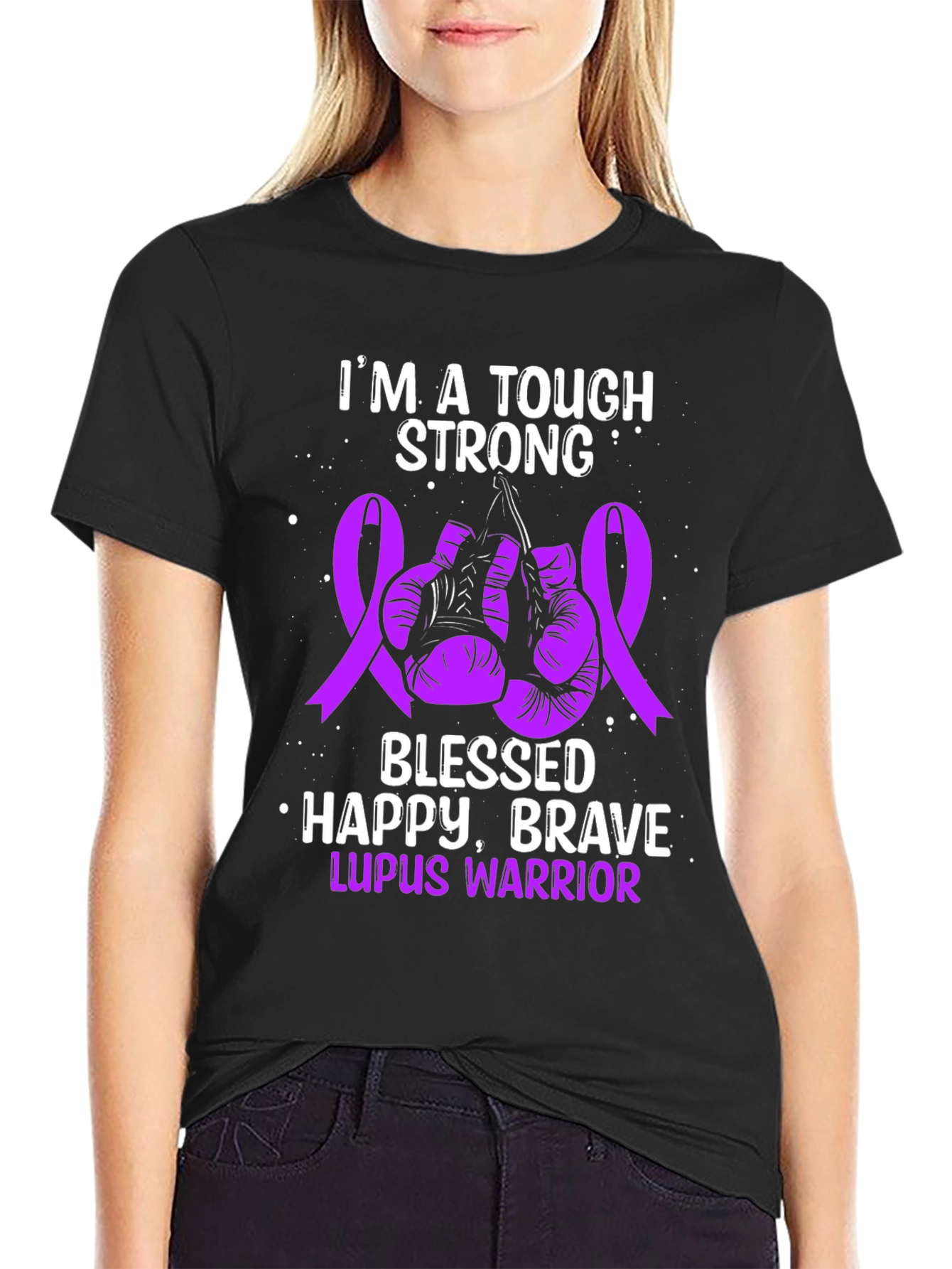 Tough Lupus Warrior Graphic T-Shirt