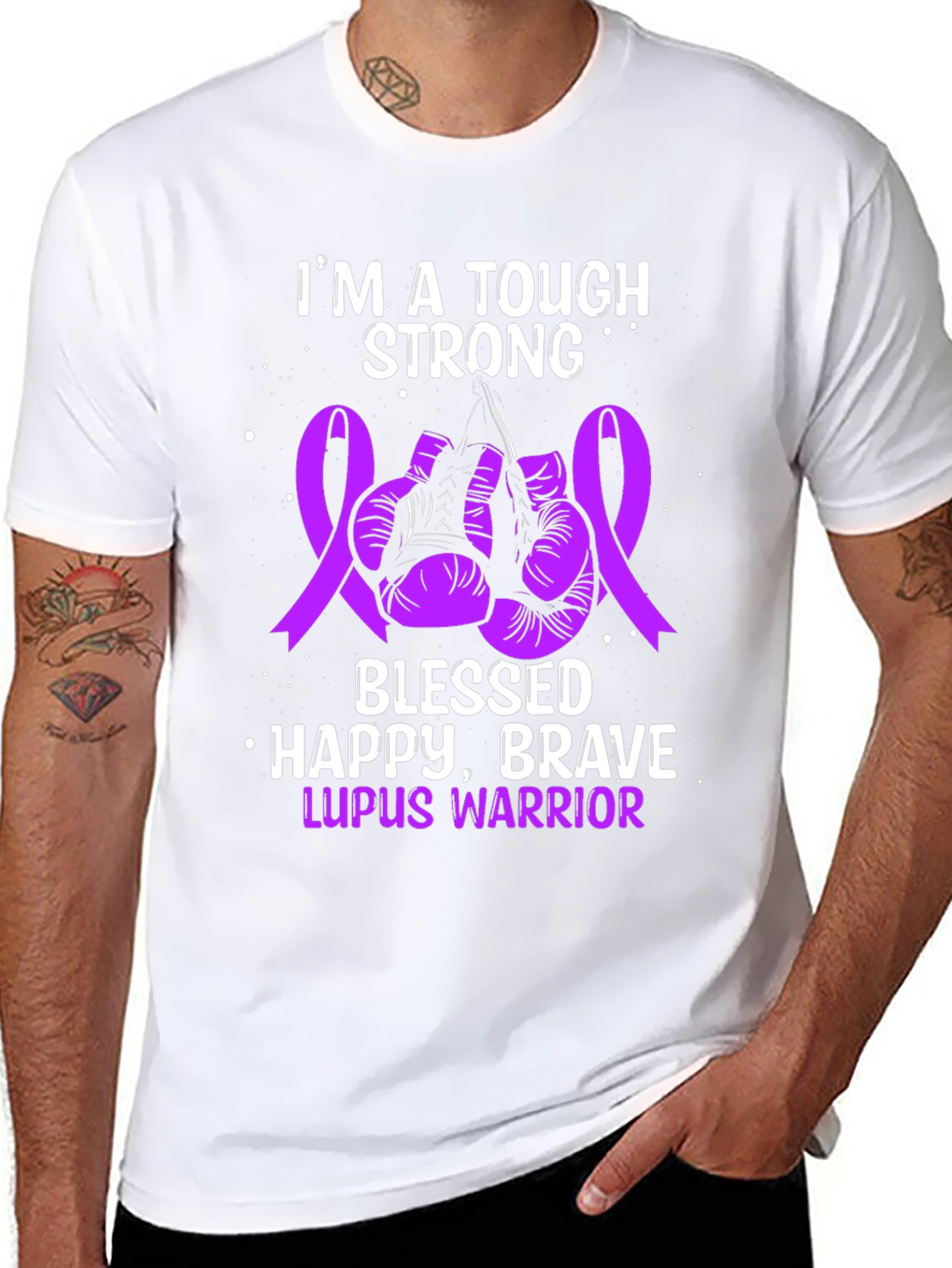 Tough Lupus Warrior Graphic T-Shirt