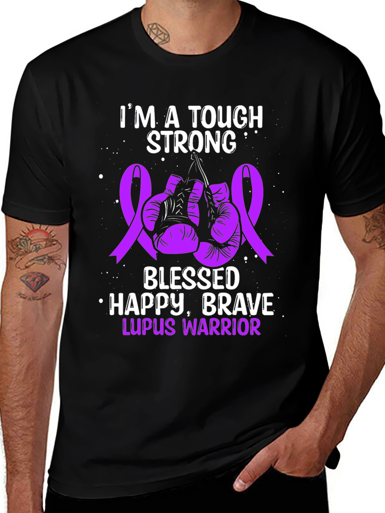 Tough Lupus Warrior Graphic T-Shirt