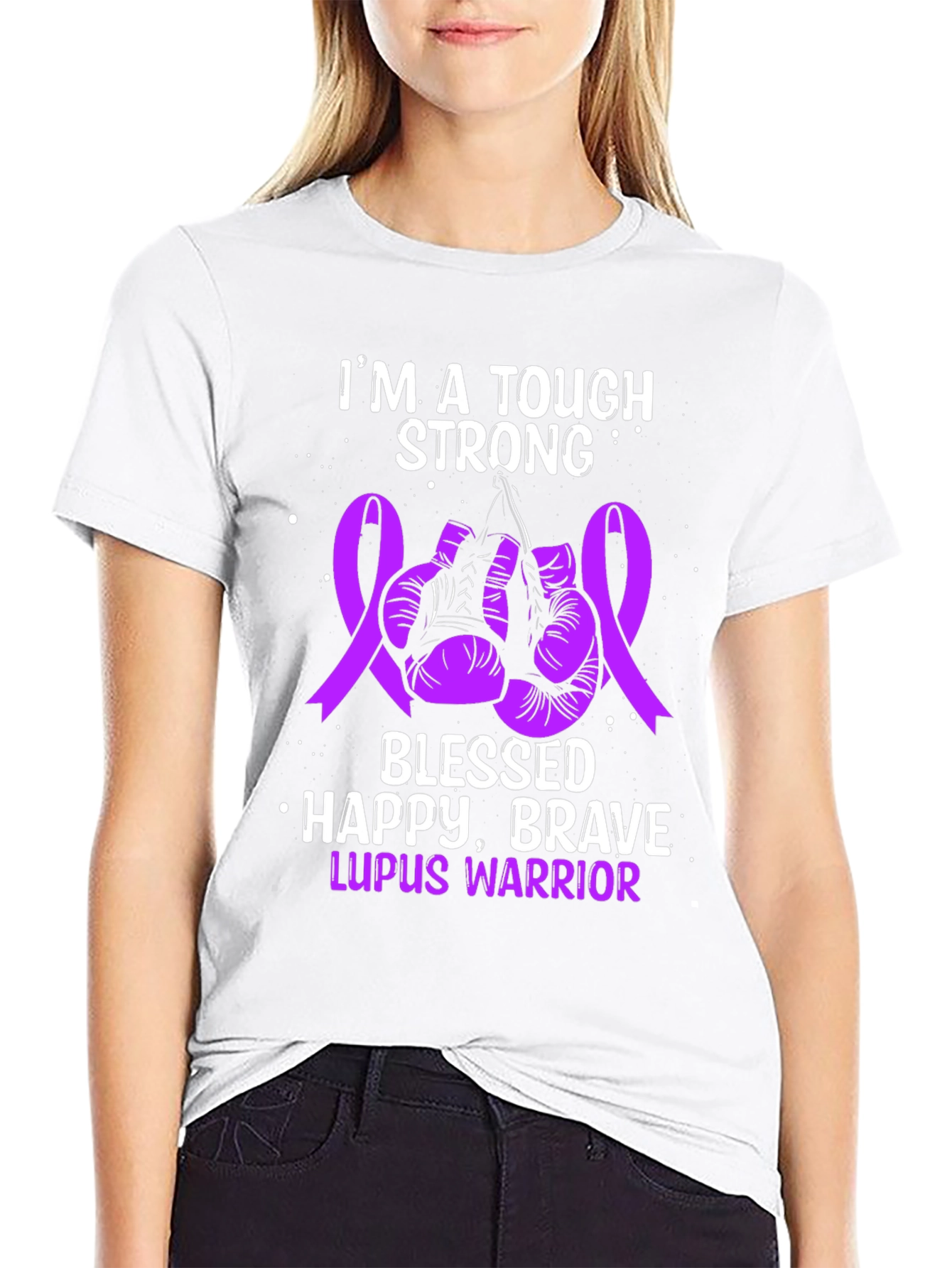 Tough Lupus Warrior Graphic T-Shirt