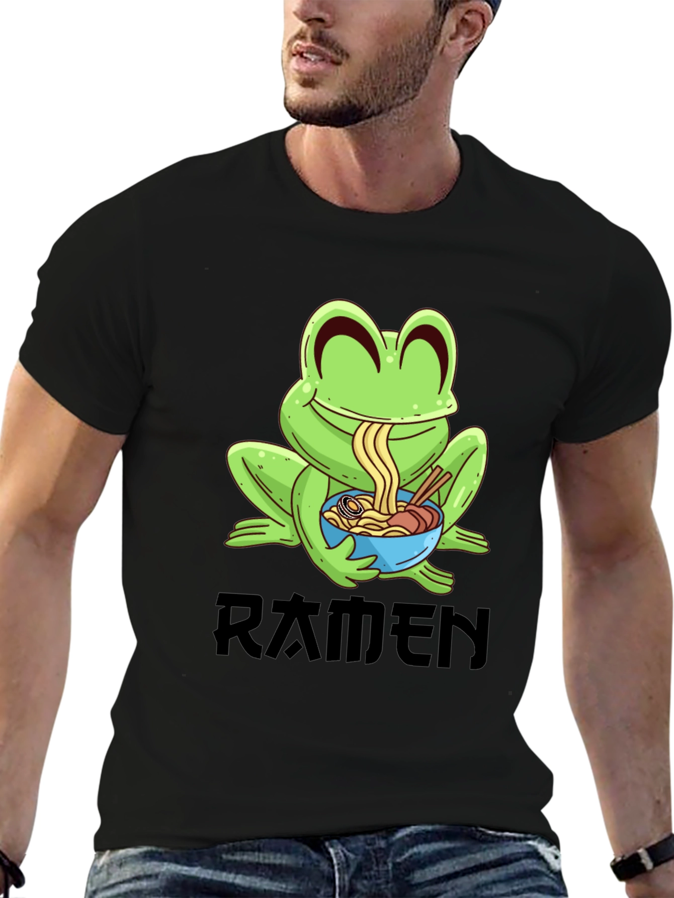 Frog Ramen T-Shirt - Funny Anime Foodie Tee