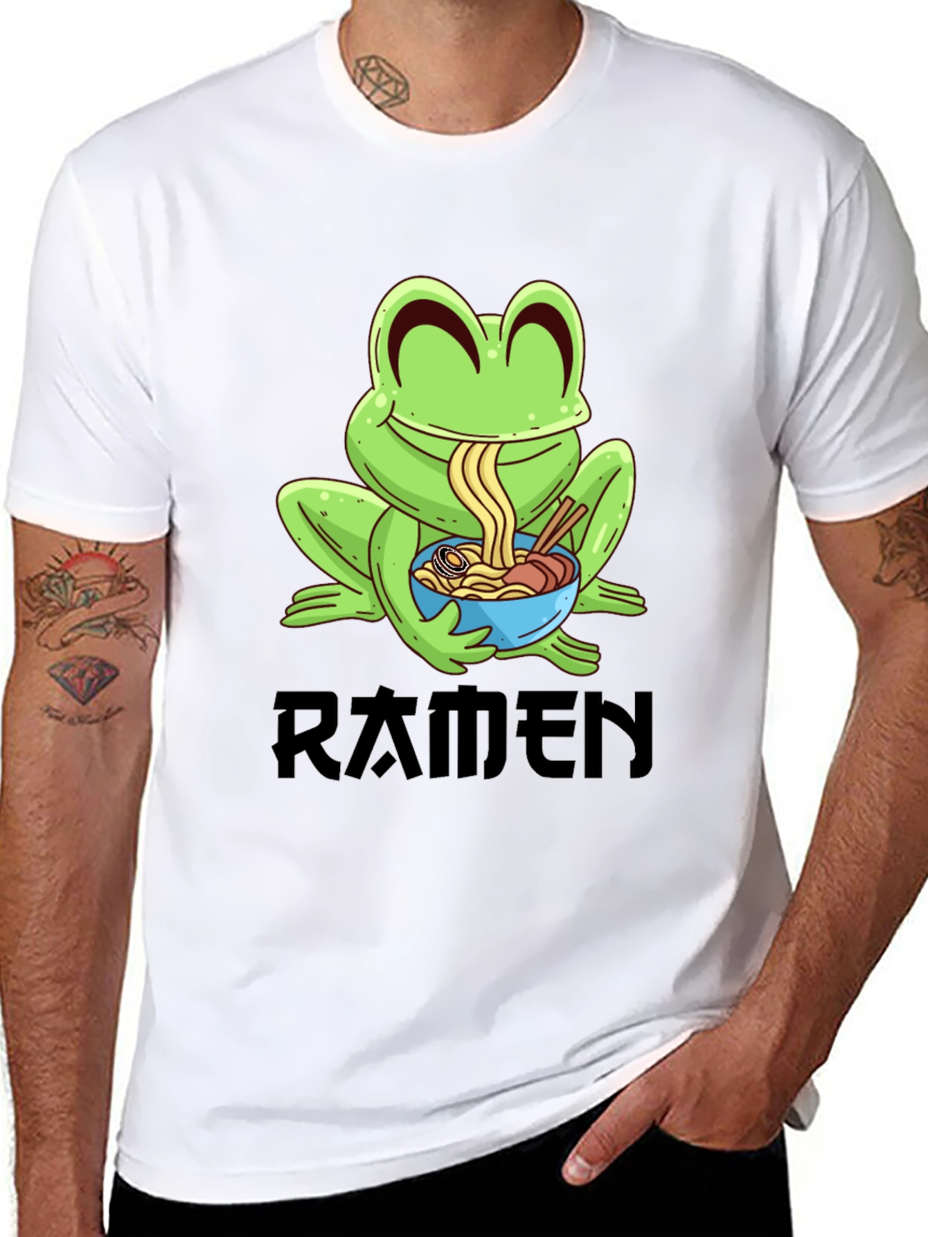 Frog Ramen T-Shirt - Funny Anime Foodie Tee