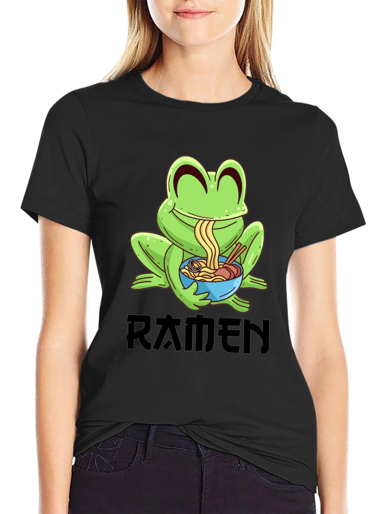 Frog Ramen T-Shirt - Funny Anime Foodie Tee