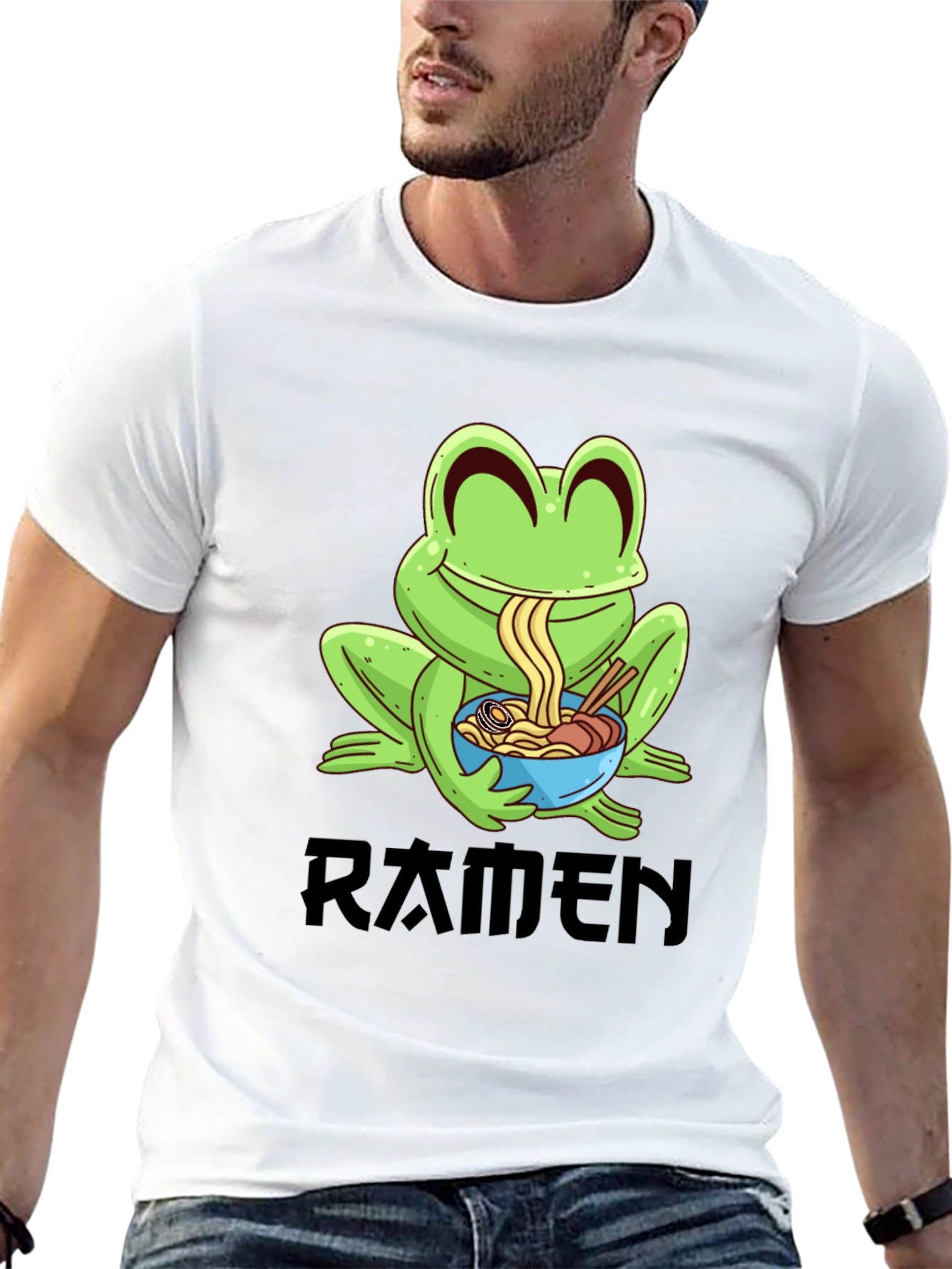 Frog Ramen T-Shirt - Funny Anime Foodie Tee