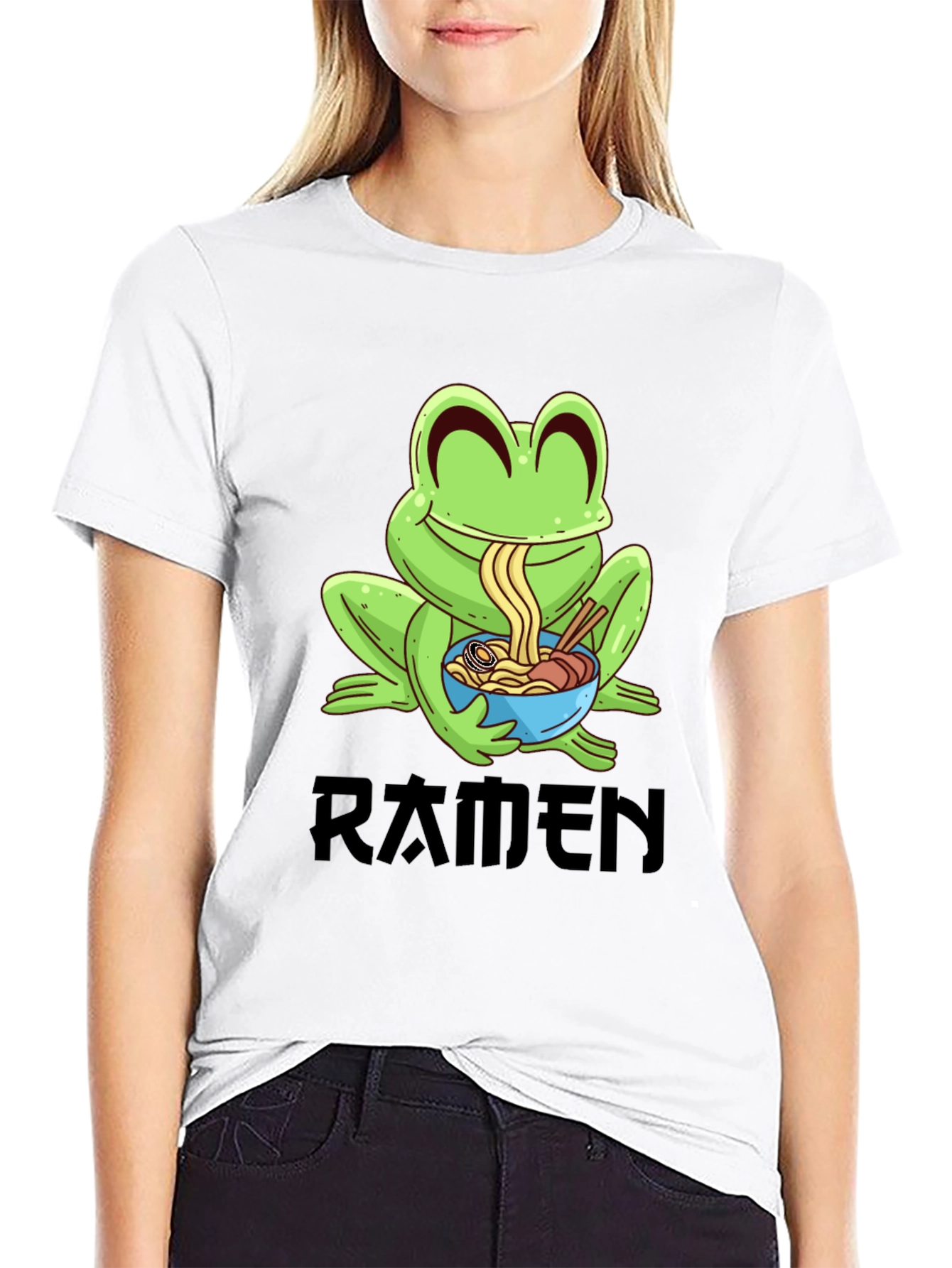 Frog Ramen T-Shirt - Funny Anime Foodie Tee