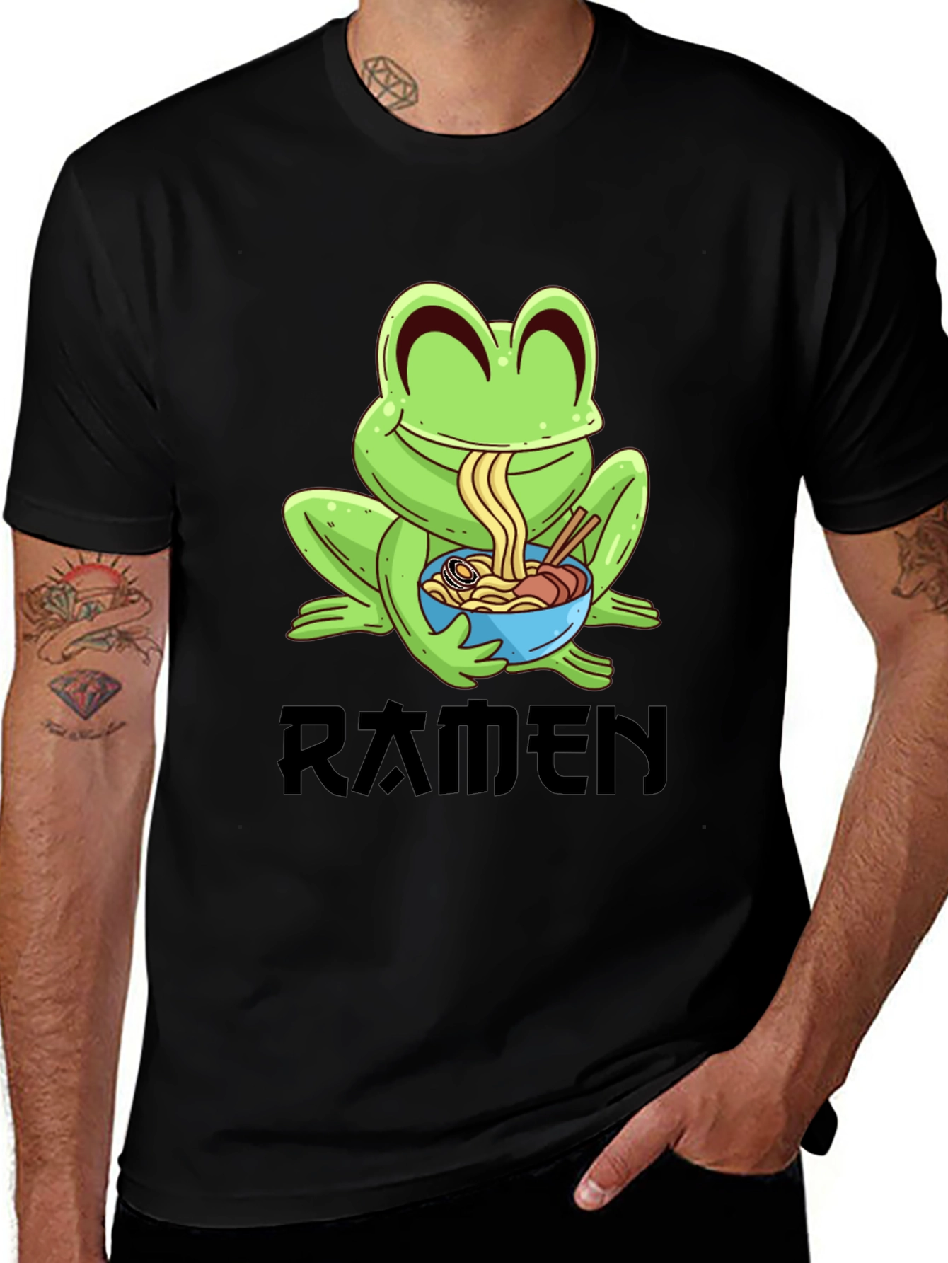 Frog Ramen T-Shirt - Funny Anime Foodie Tee