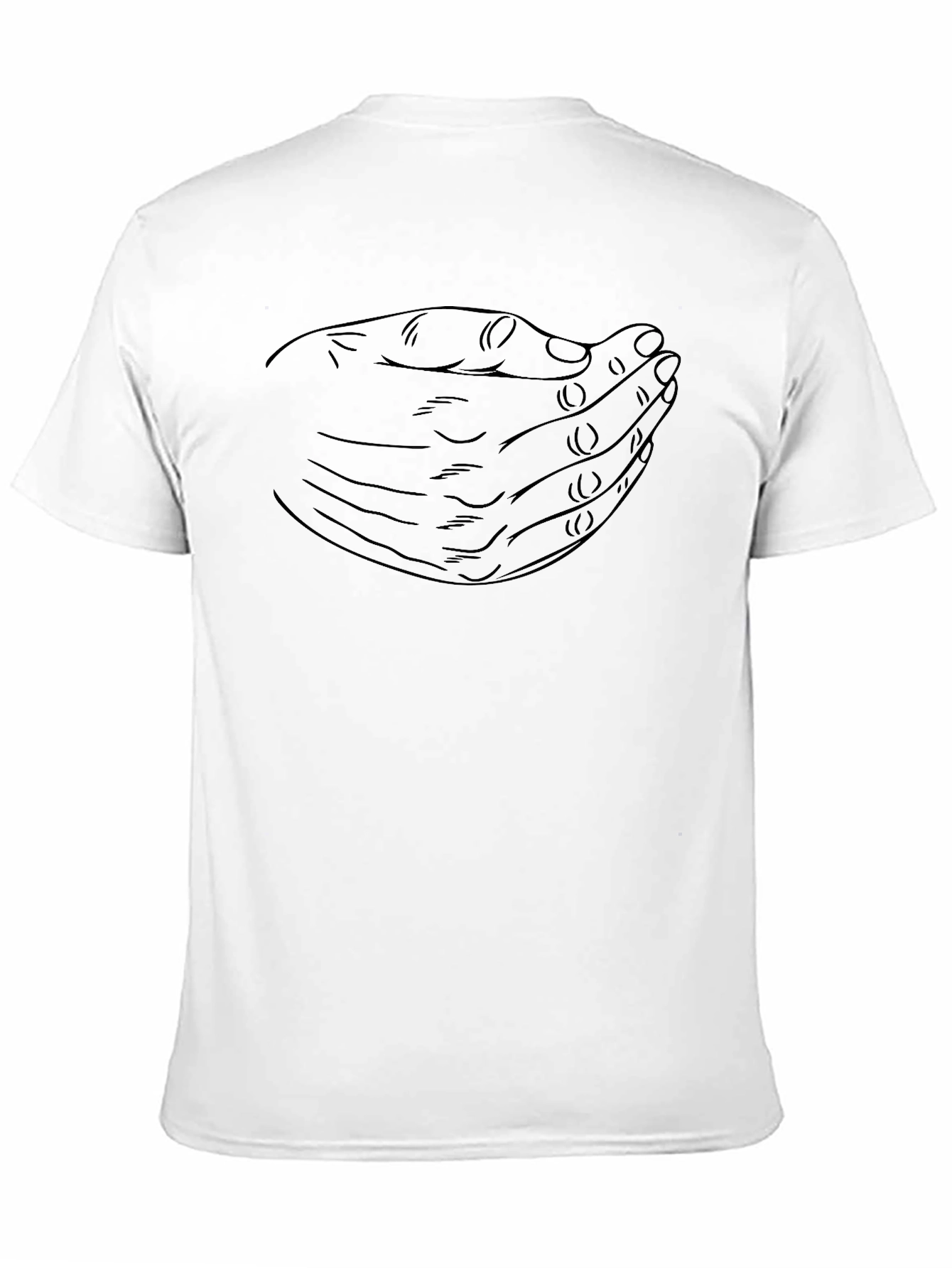 Black Hand Outline Graphic Tee