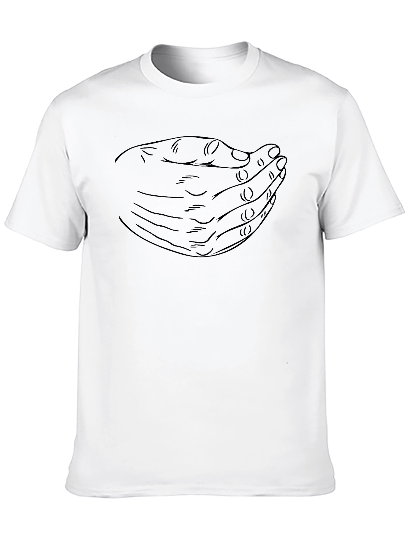 Black Hand Outline Graphic Tee