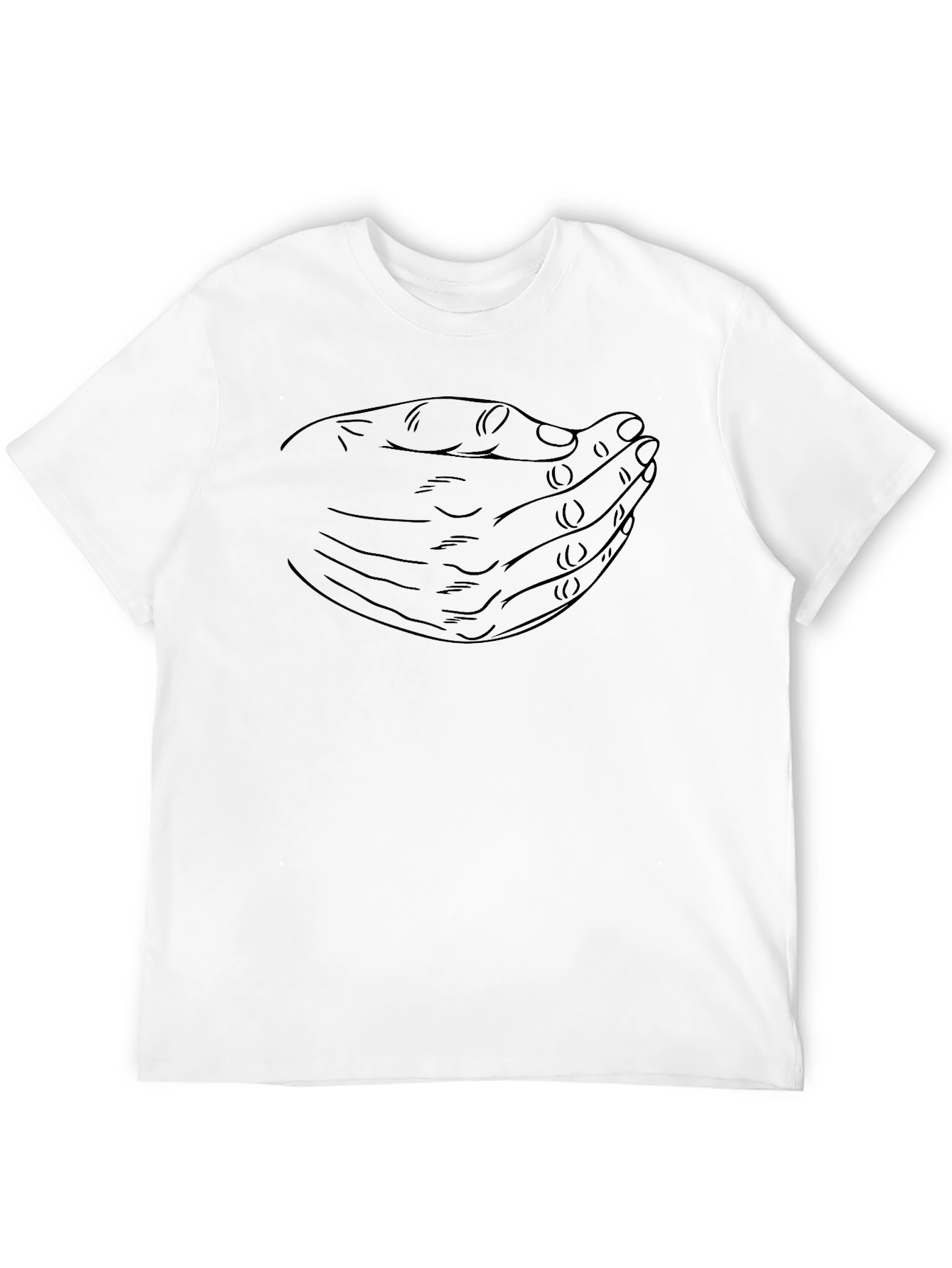 Black Hand Outline Graphic Tee