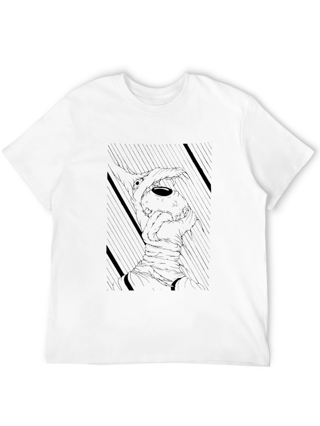 Dark Graphic Tee: Unique Black Print T-Shirt