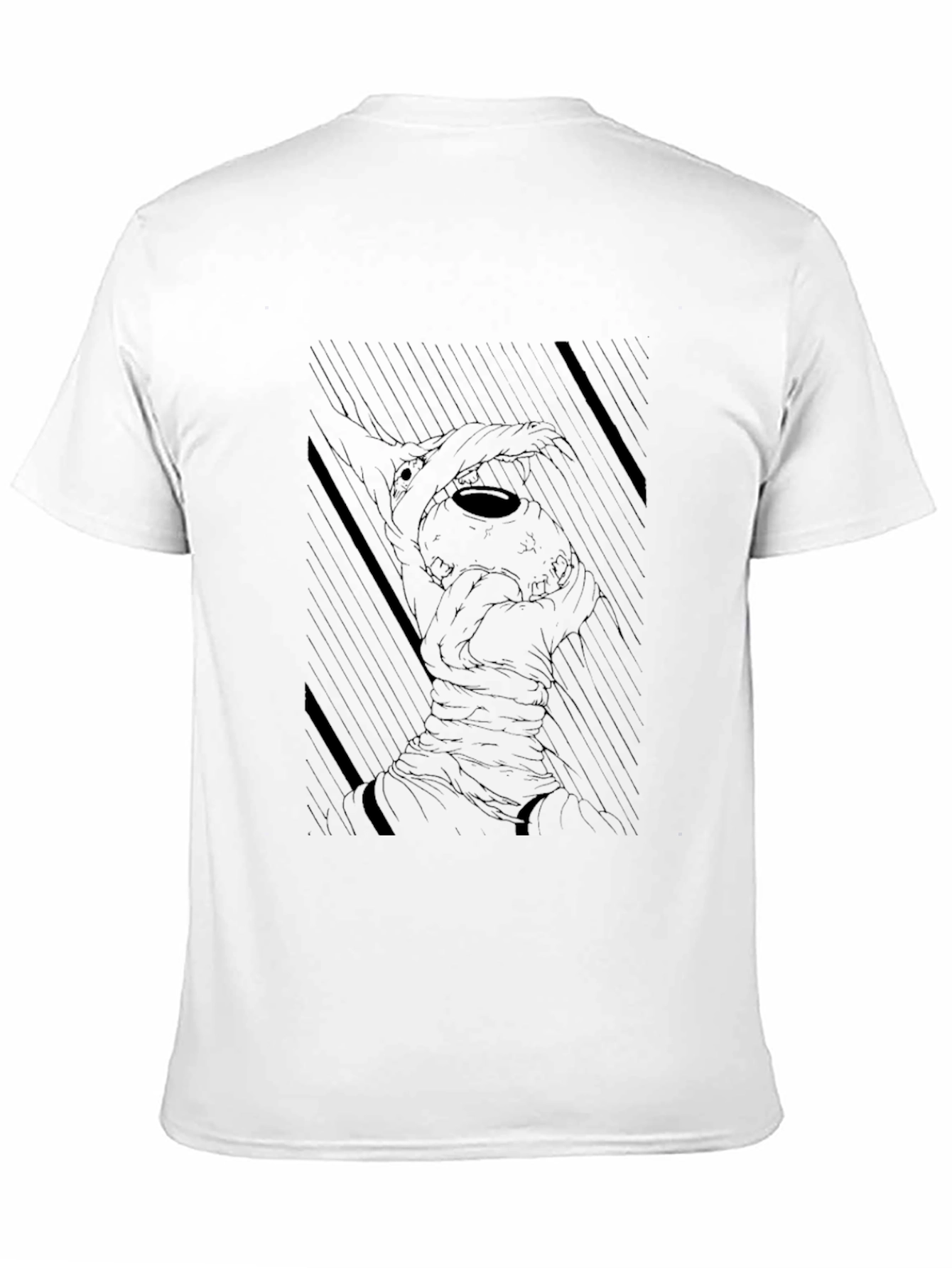 Dark Graphic Tee: Unique Black Print T-Shirt