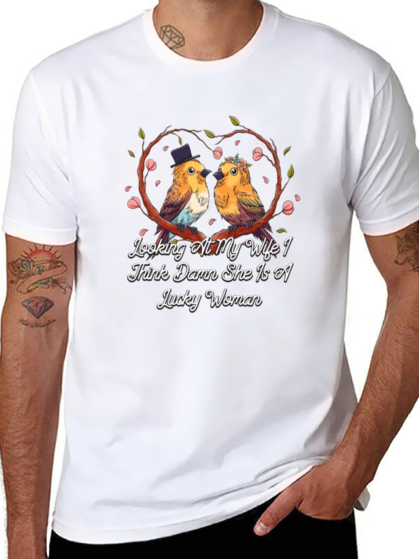 Lucky Wife Birds T-Shirt