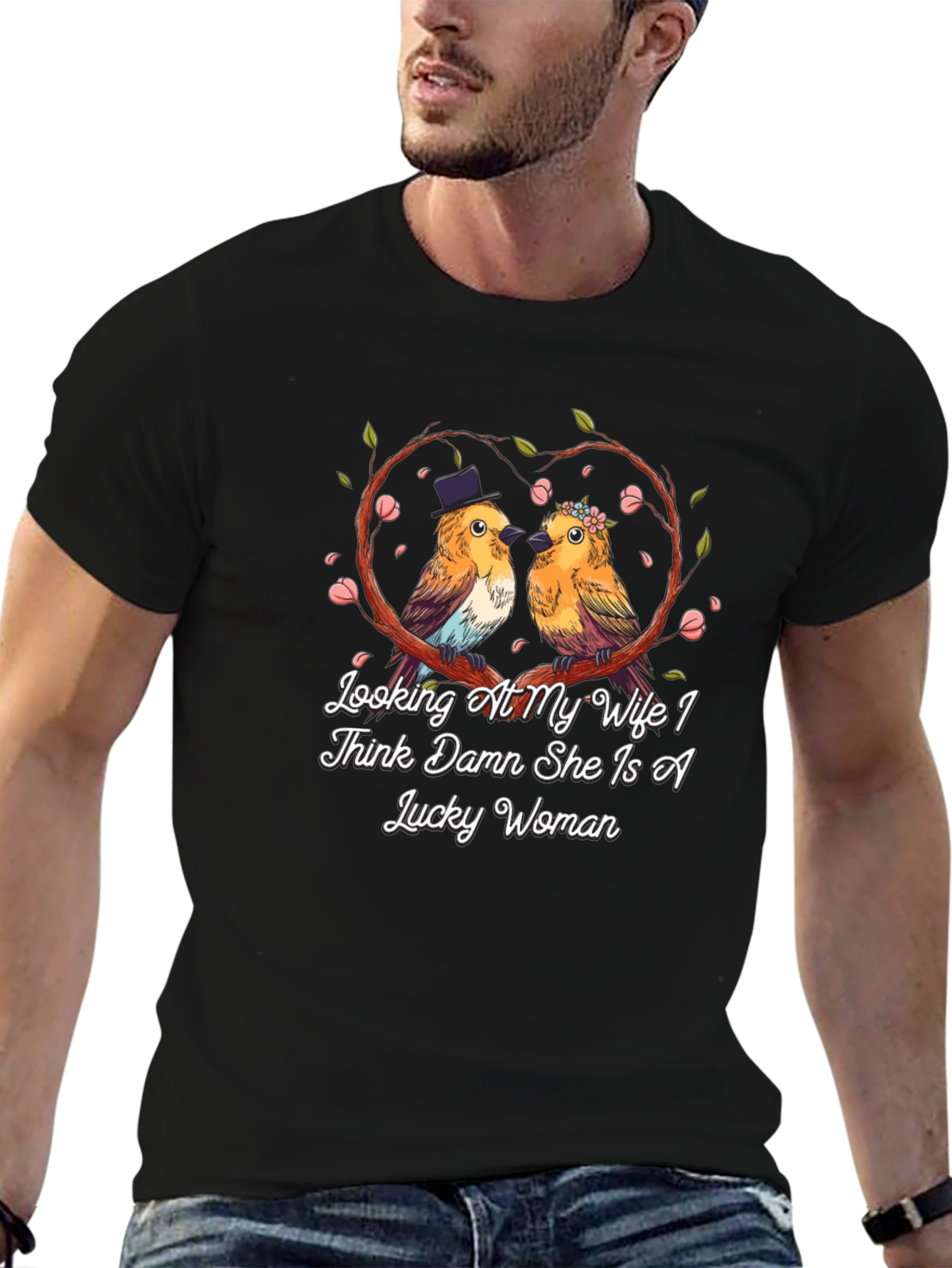 Lucky Wife Birds T-Shirt