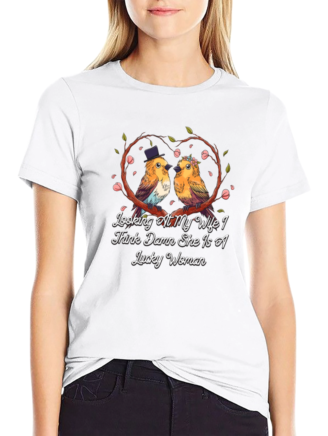Lucky Wife Birds T-Shirt