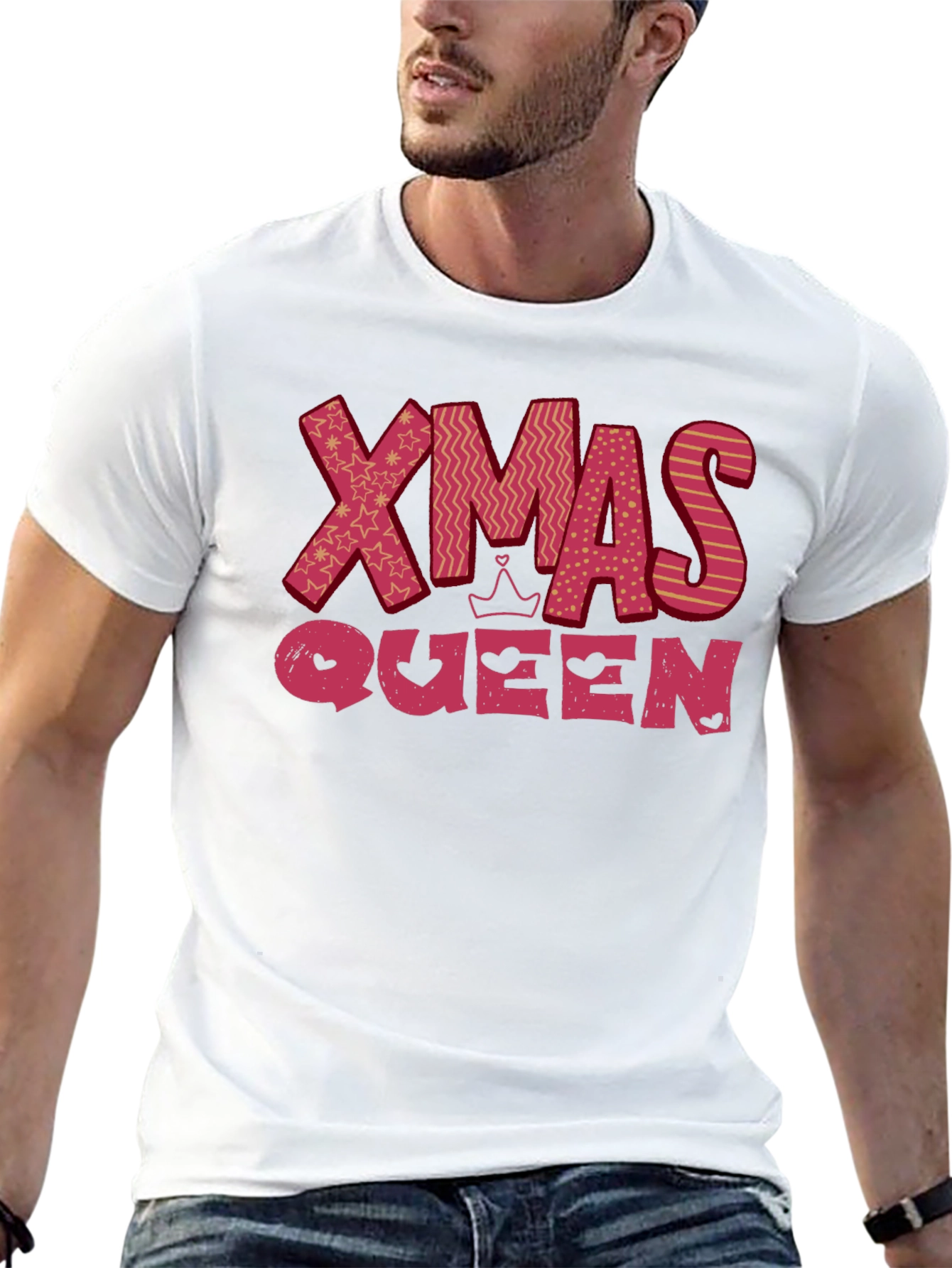 XMAS Queen Graphic Tee - Holiday Season Apparel