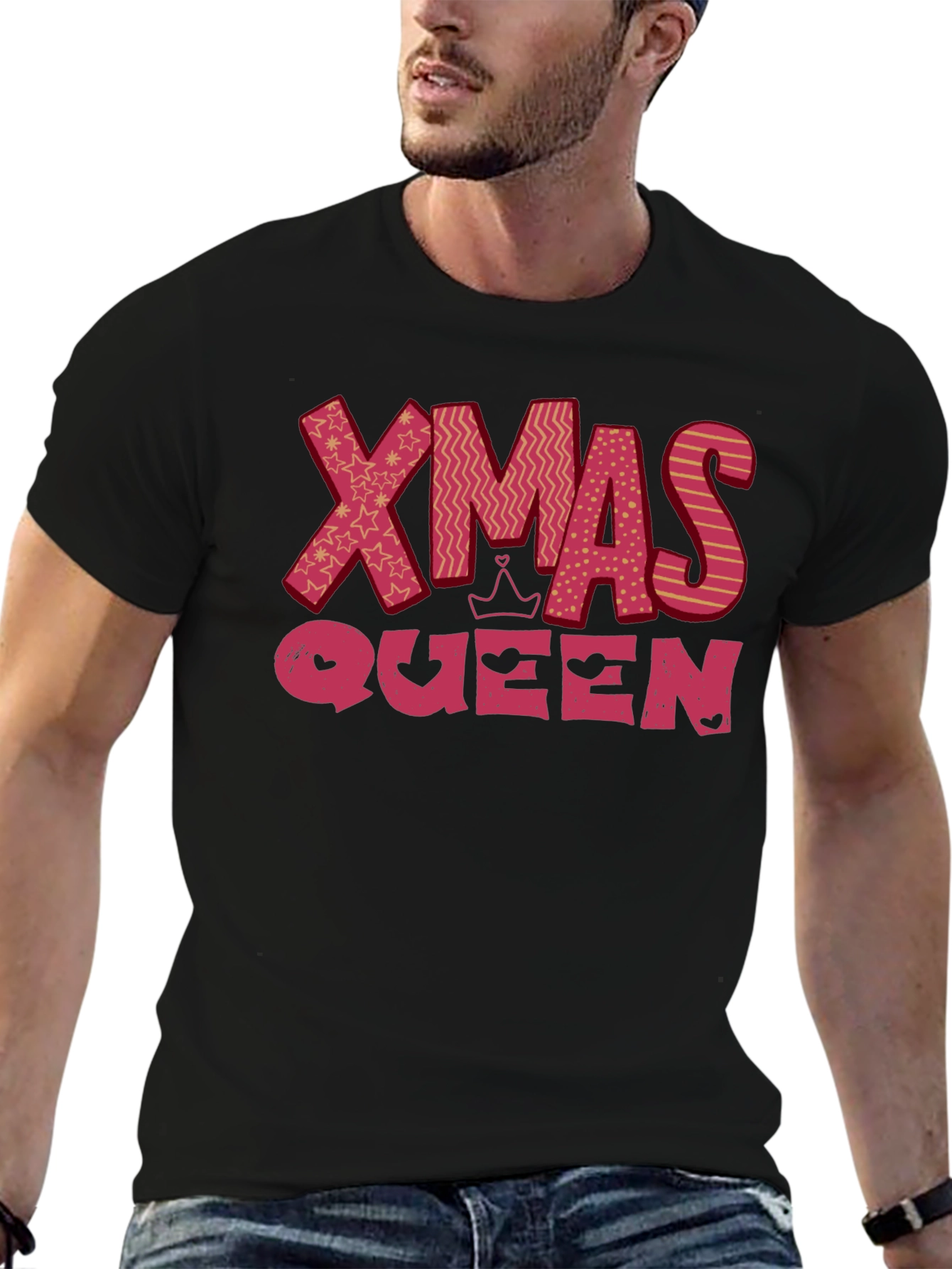 XMAS Queen Graphic Tee - Holiday Season Apparel