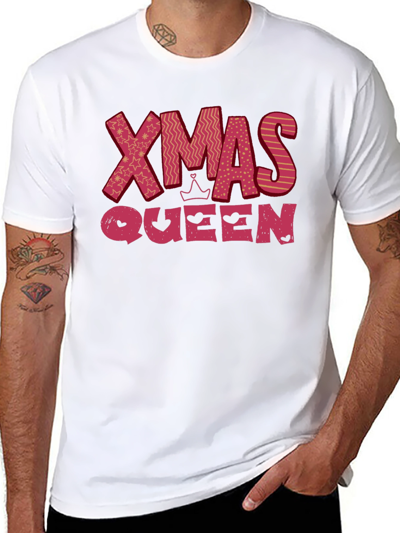 XMAS Queen Graphic Tee - Holiday Season Apparel