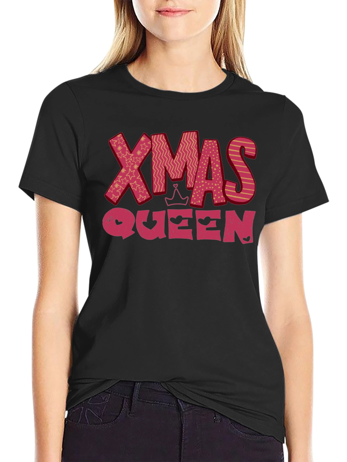 XMAS Queen Graphic Tee - Holiday Season Apparel
