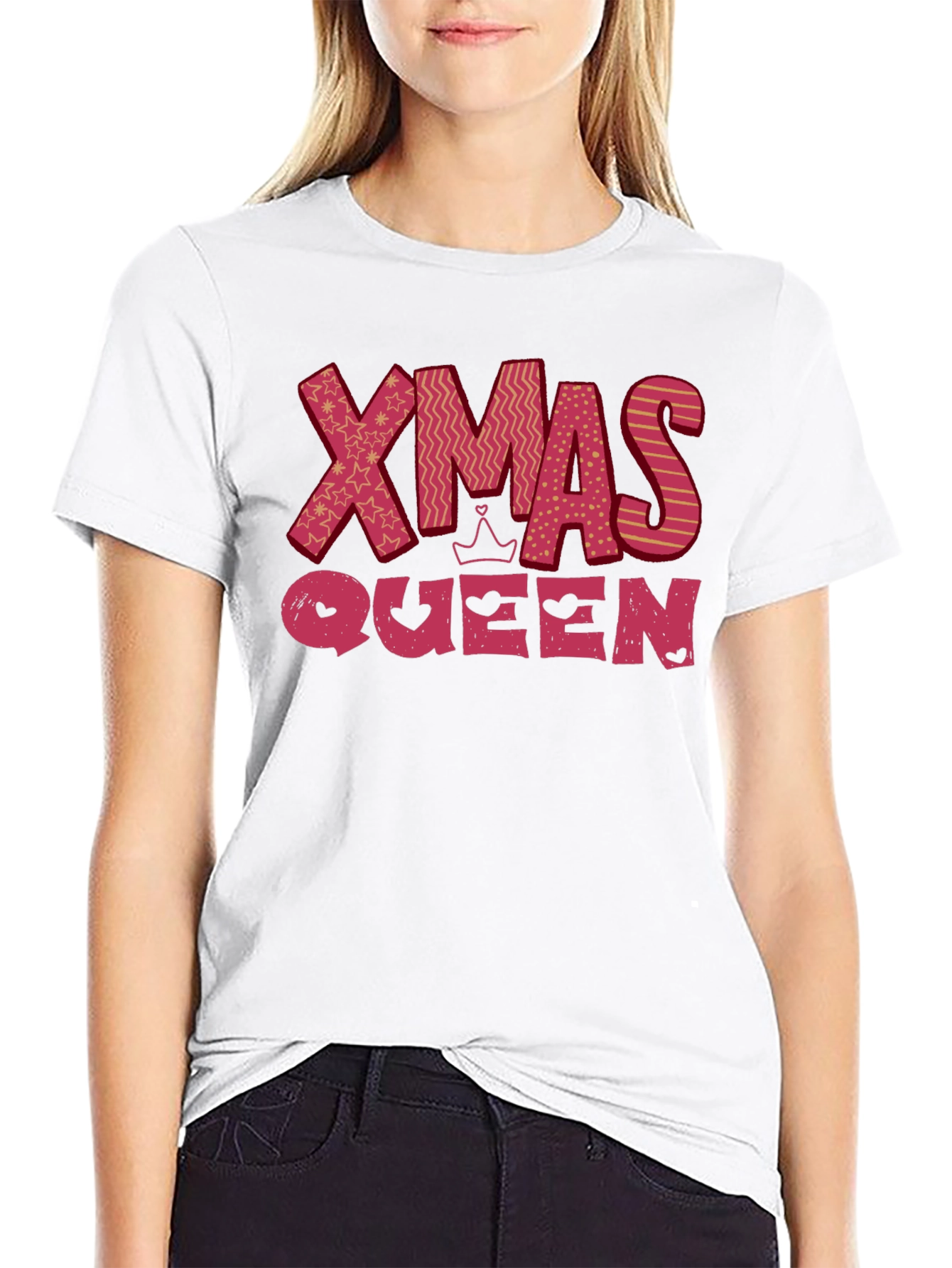 XMAS Queen Graphic Tee - Holiday Season Apparel