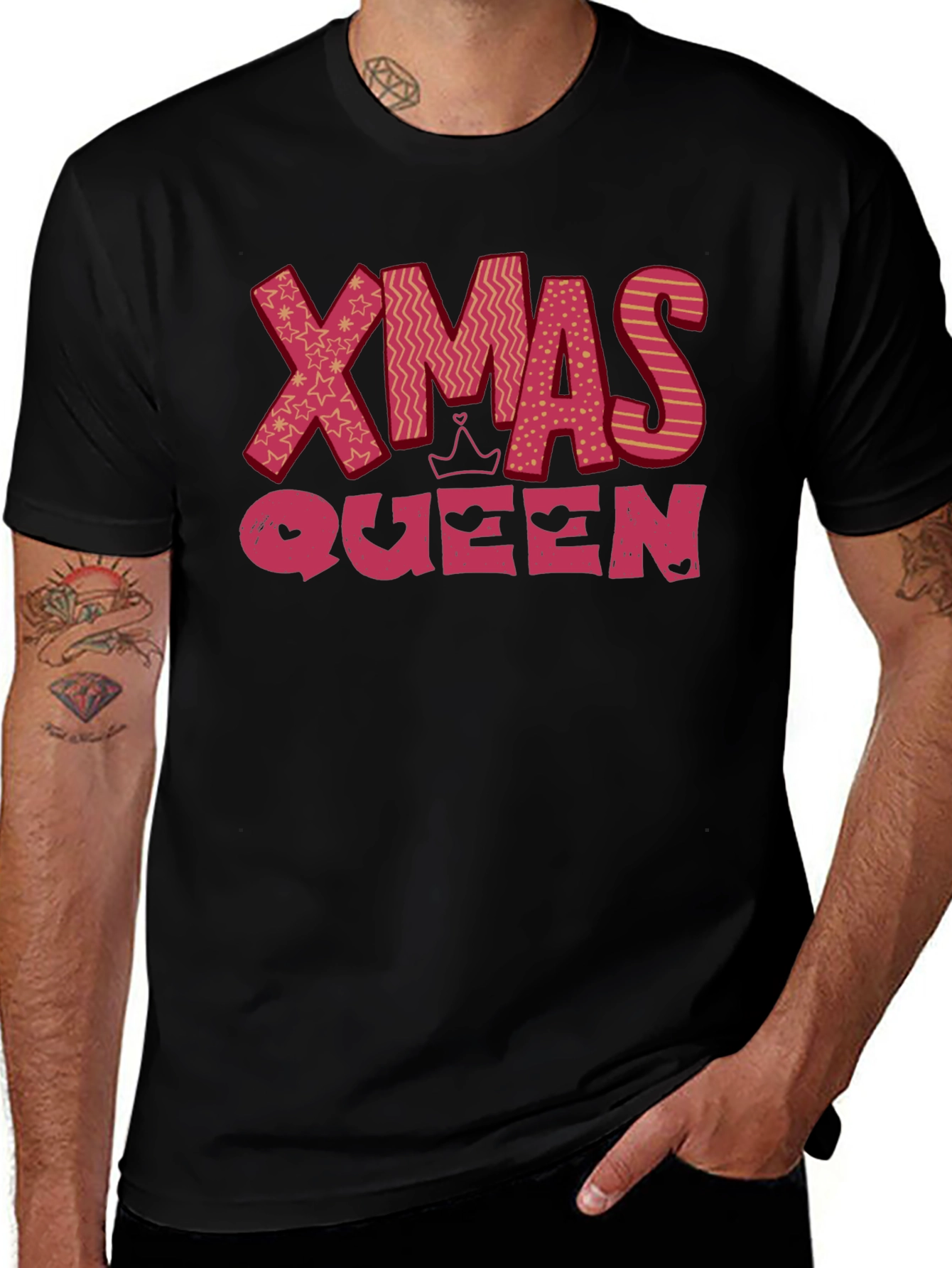 XMAS Queen Graphic Tee - Holiday Season Apparel