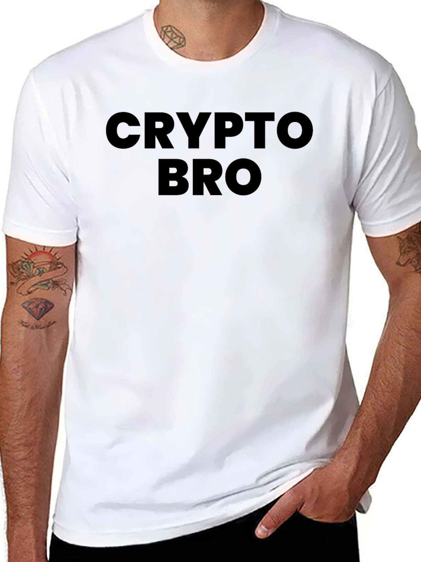 Crypto Bro Graphic Tee - Black Cotton T-Shirt