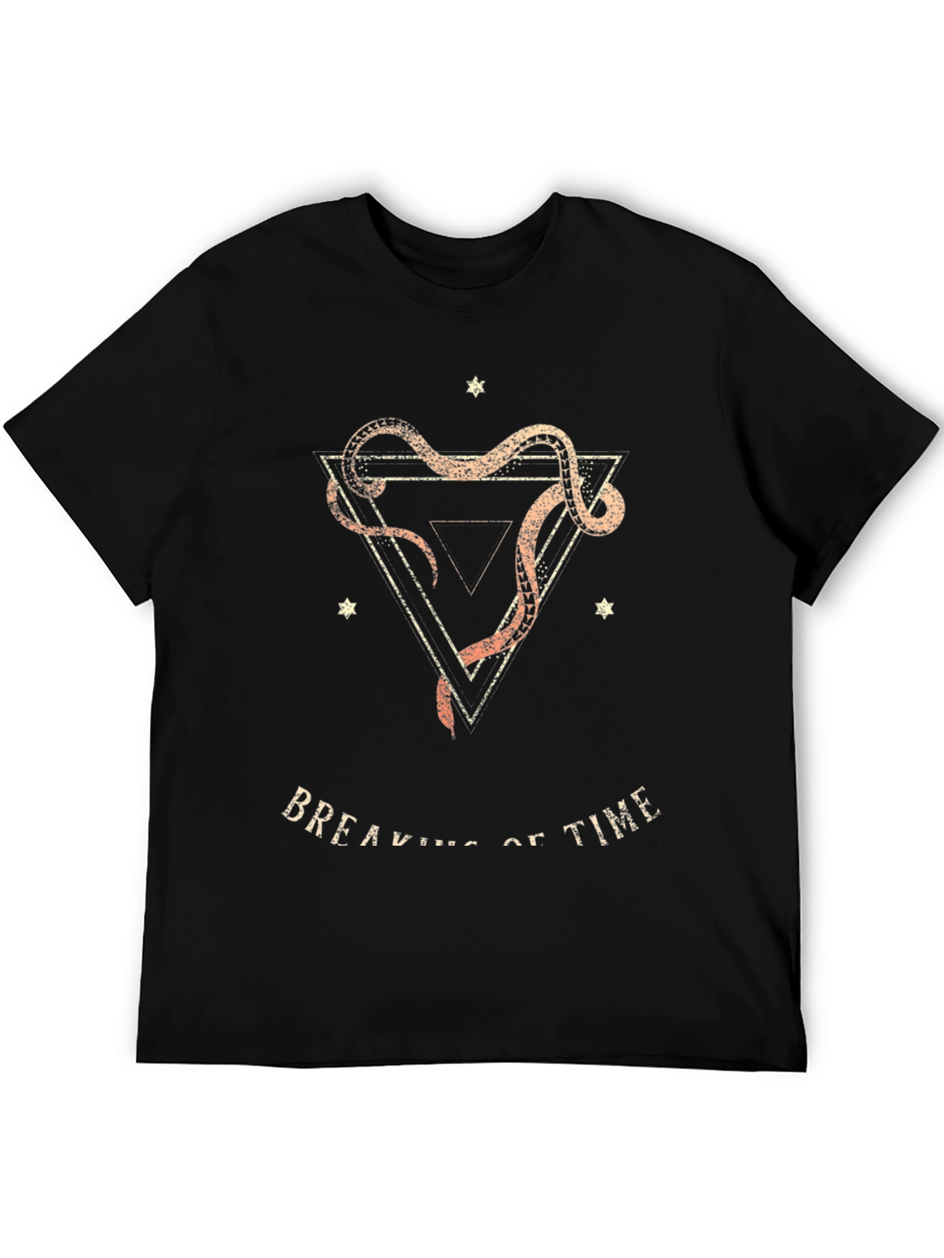 Breaking of Time Snake Triangle Graphic T-Shirt