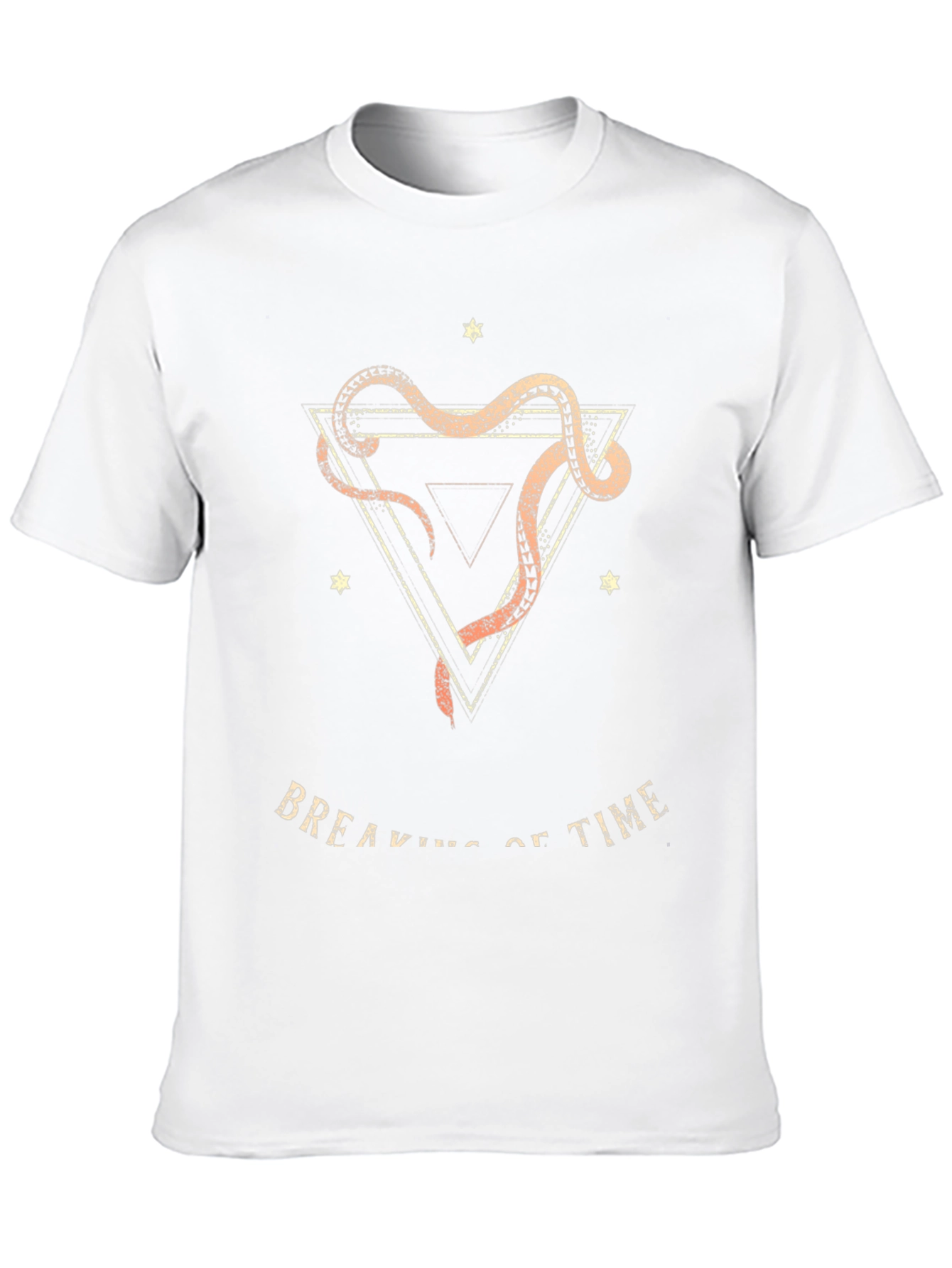 Breaking of Time Snake Triangle Graphic T-Shirt