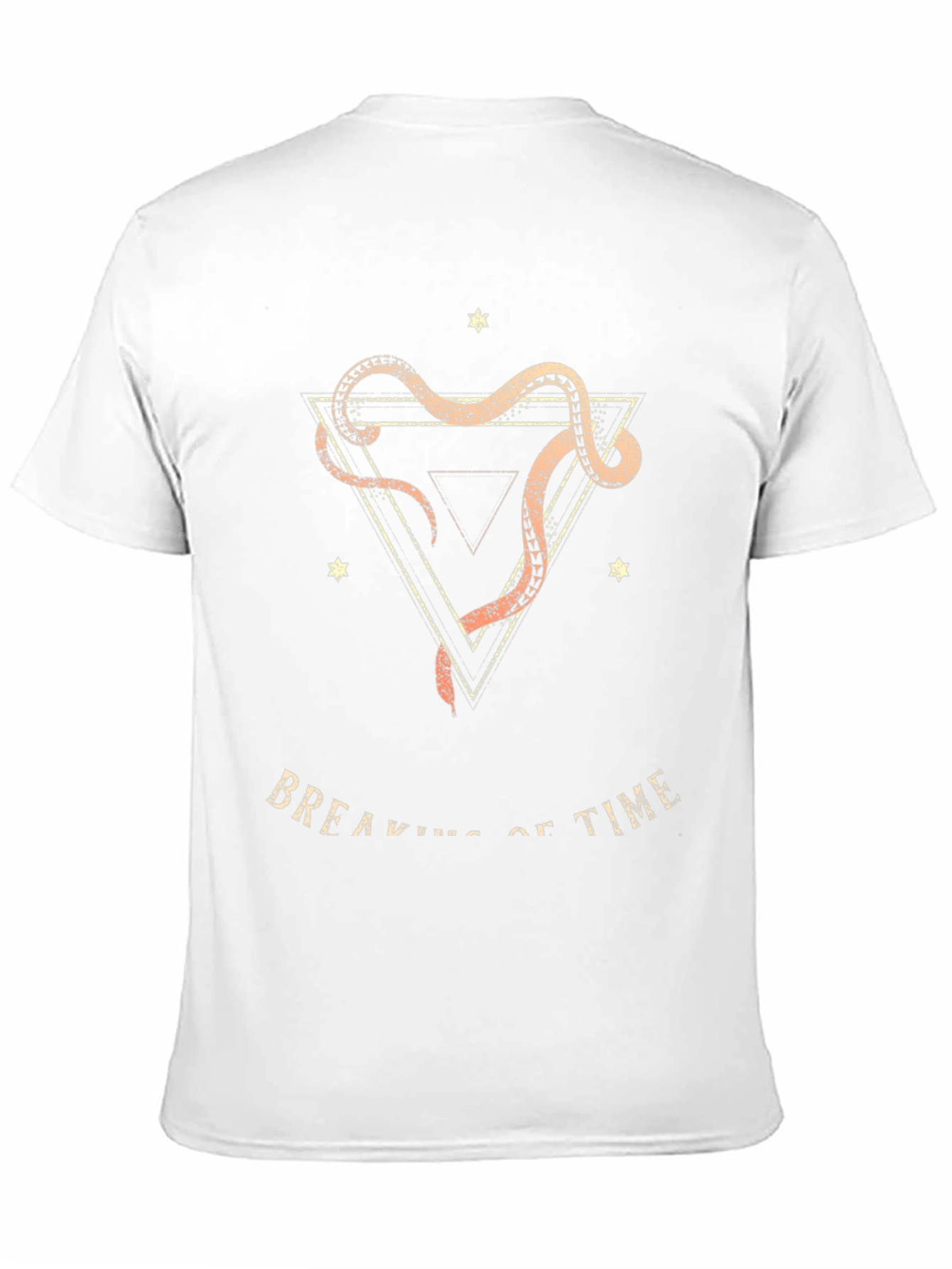 Breaking of Time Snake Triangle Graphic T-Shirt