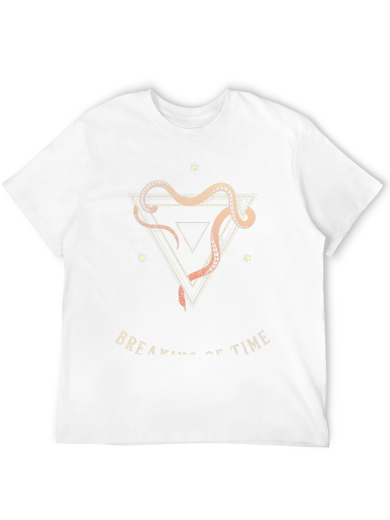 Breaking of Time Snake Triangle Graphic T-Shirt