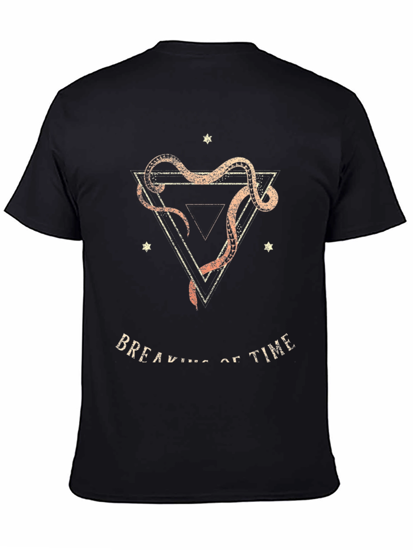 Breaking of Time Snake Triangle Graphic T-Shirt